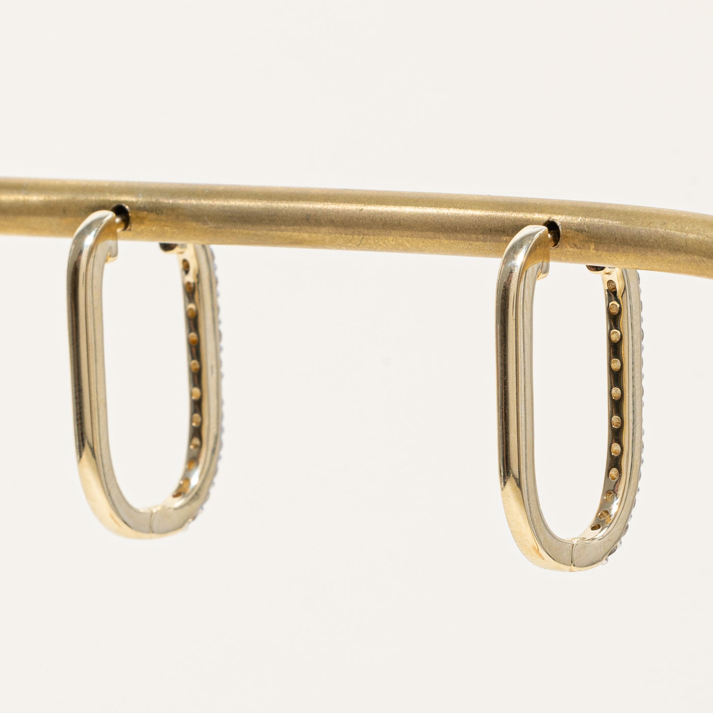 '100 Ways' Diamond Soft Rectangle Hoop Earrings | 0.50ctw |