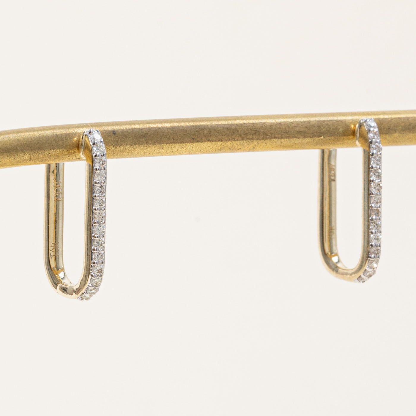 '100 Ways' Diamond Rectangle Hoop Earrings | 0.25ctw |