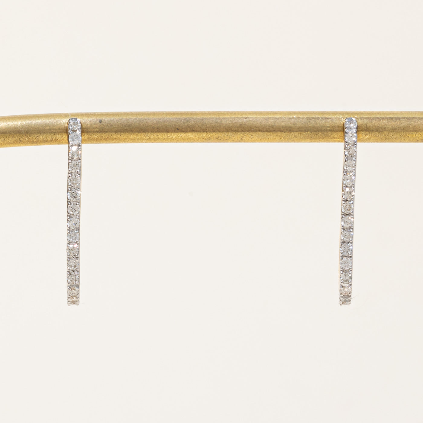 '100 Ways' Diamond Rectangle Hoop Earrings | 0.50ctw |