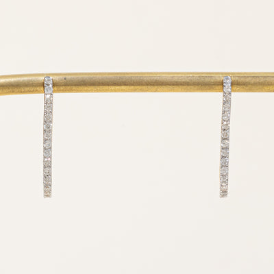 '100 Ways' Diamond Rectangle Hoop Earrings | 0.50ctw |