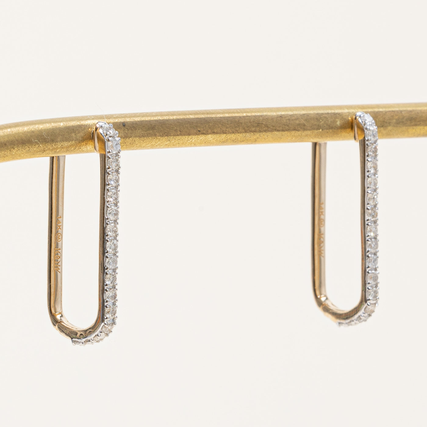 '100 Ways' Diamond Rectangle Hoop Earrings | 0.50ctw |