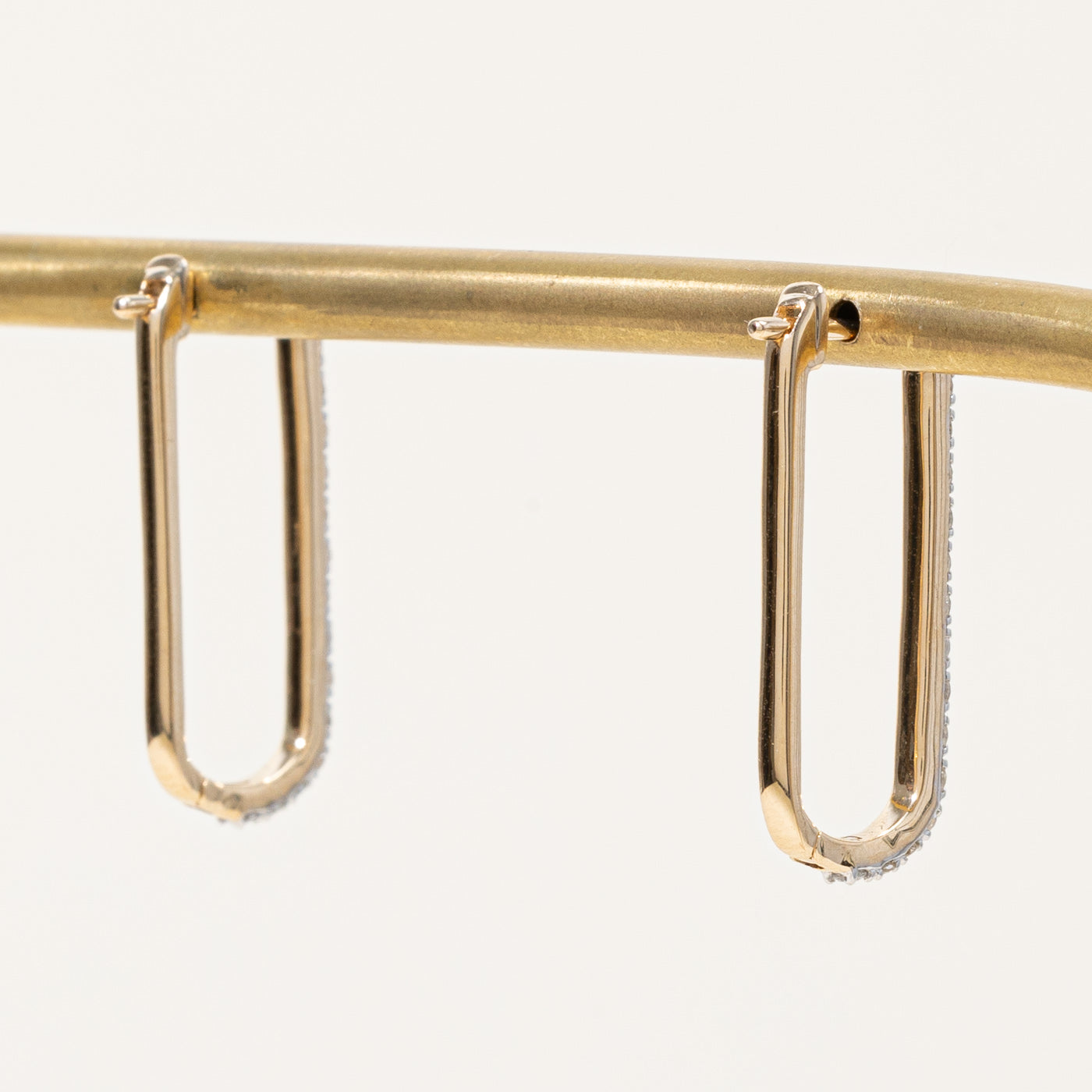 '100 Ways' Diamond Rectangle Hoop Earrings | 0.50ctw |