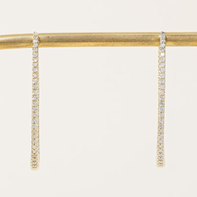 '100 Ways' Diamond Oval Hoop Earrings | 1.00ctw |