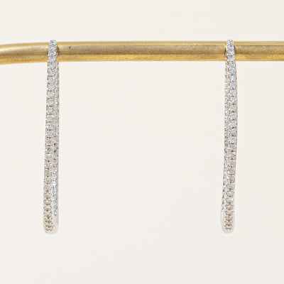 '100 Ways' Diamond Oval Hoop Earrings | 1.00ctw |