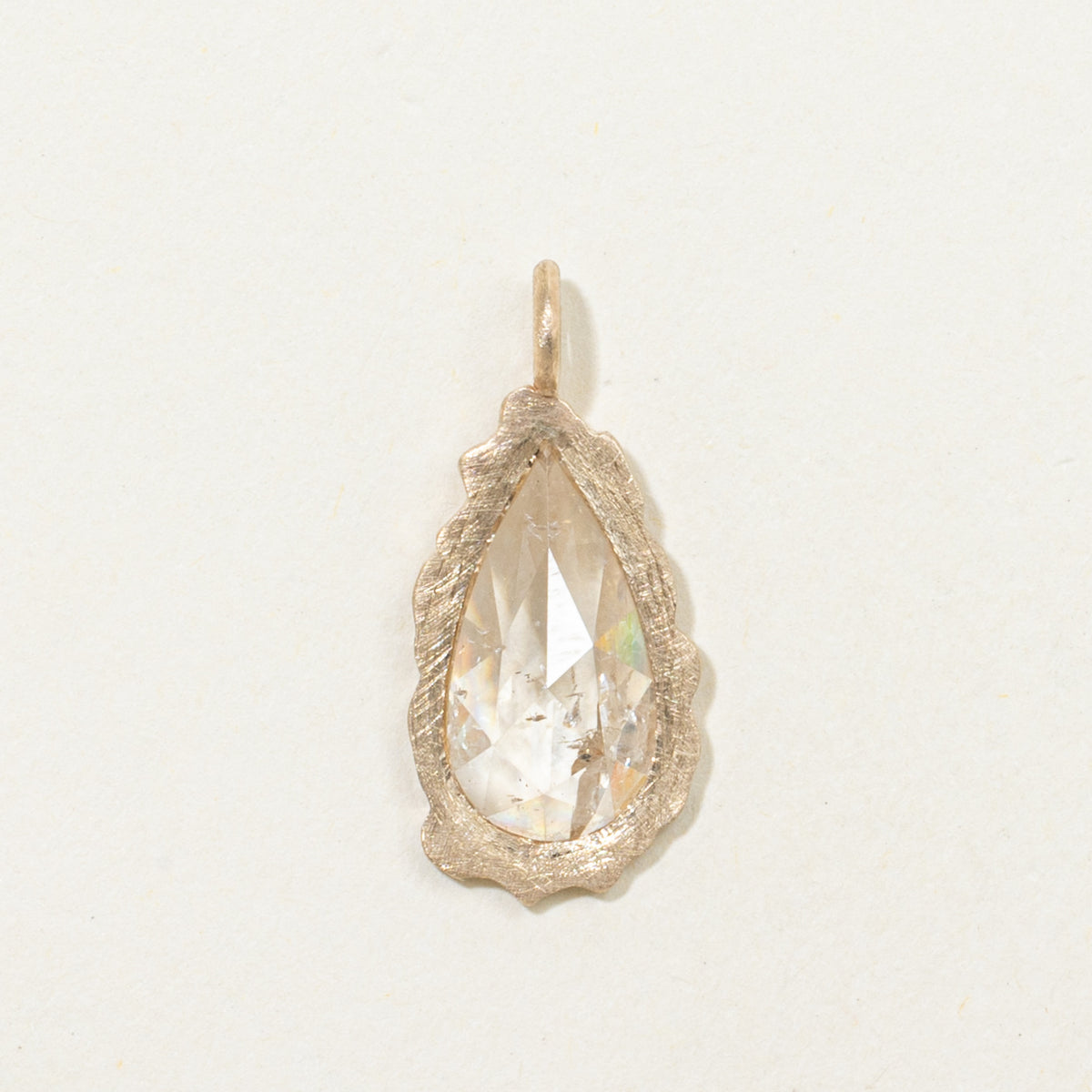 '100 Ways' 9k Yellow Gold Pear Rose Cut Diamond Pendant | 2.32ct
