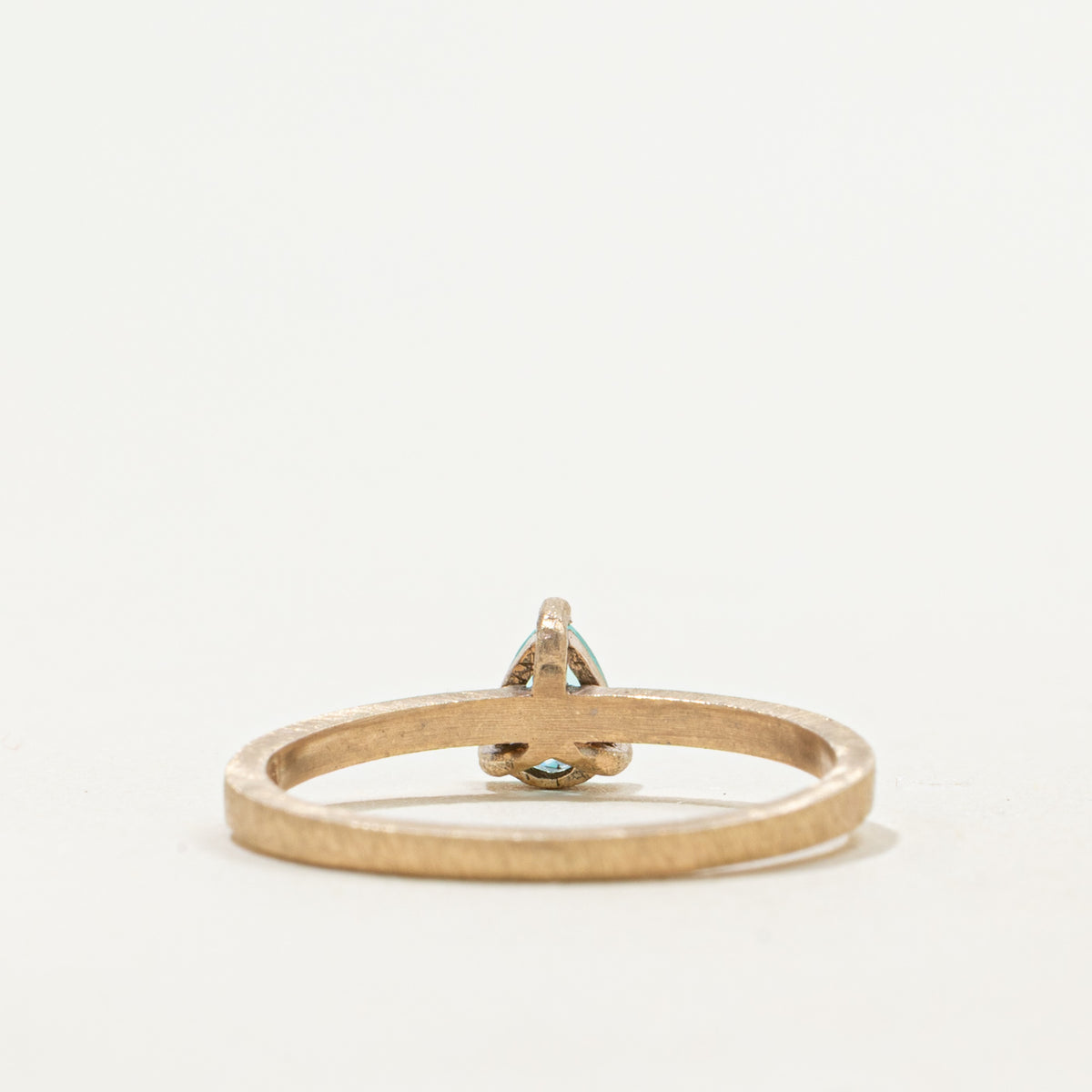 '100 Ways' 9k Yellow Gold Aquamarine & Rose Cut Diamond Accented Ring | 0.30ct, 0.10ctw | SZ 6