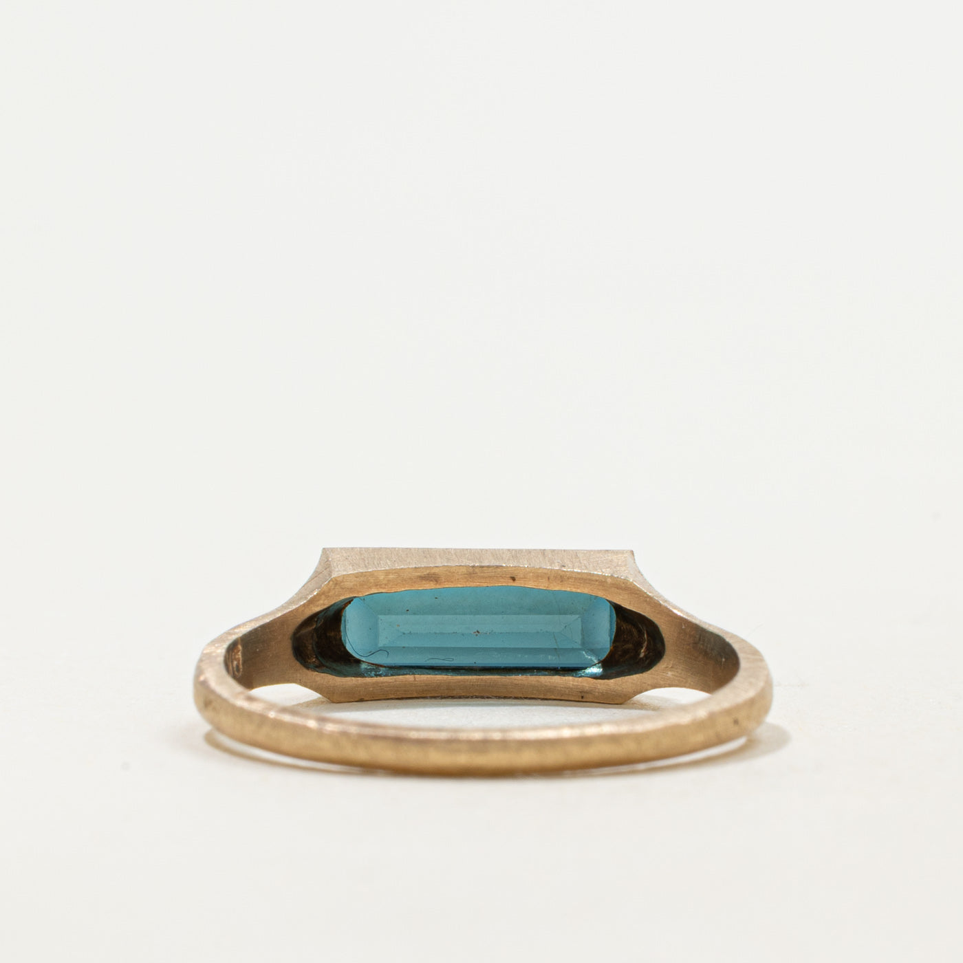 '100 Ways' 9k Textured Yellow Gold Tourmaline Signet Ring | 0.99ct | SZ 6.75
