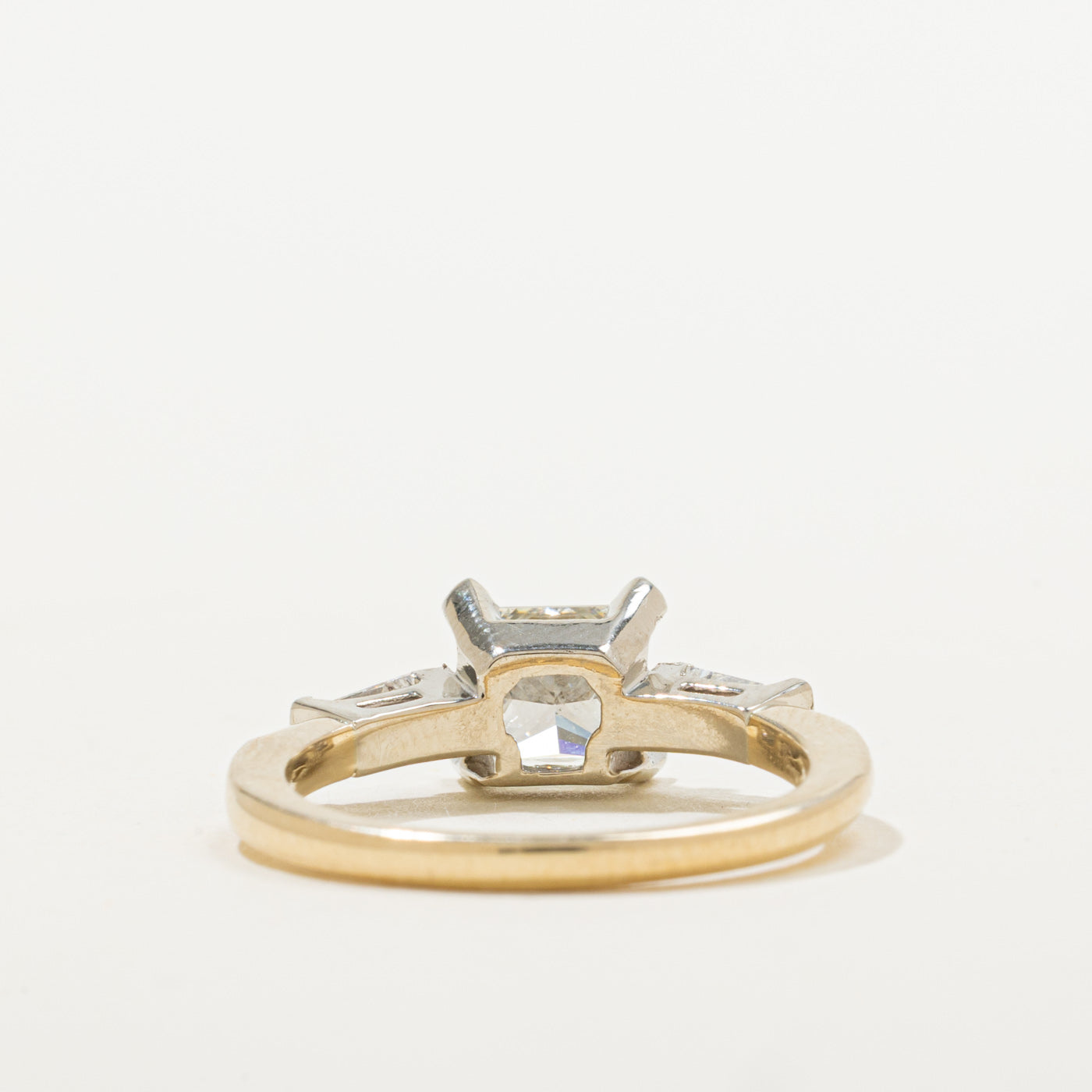 '100 Ways' 14k Two Tone Princess Diamond Accented Ring | 1.01ct I2 H/I, 0.20ct | SZ 5.75