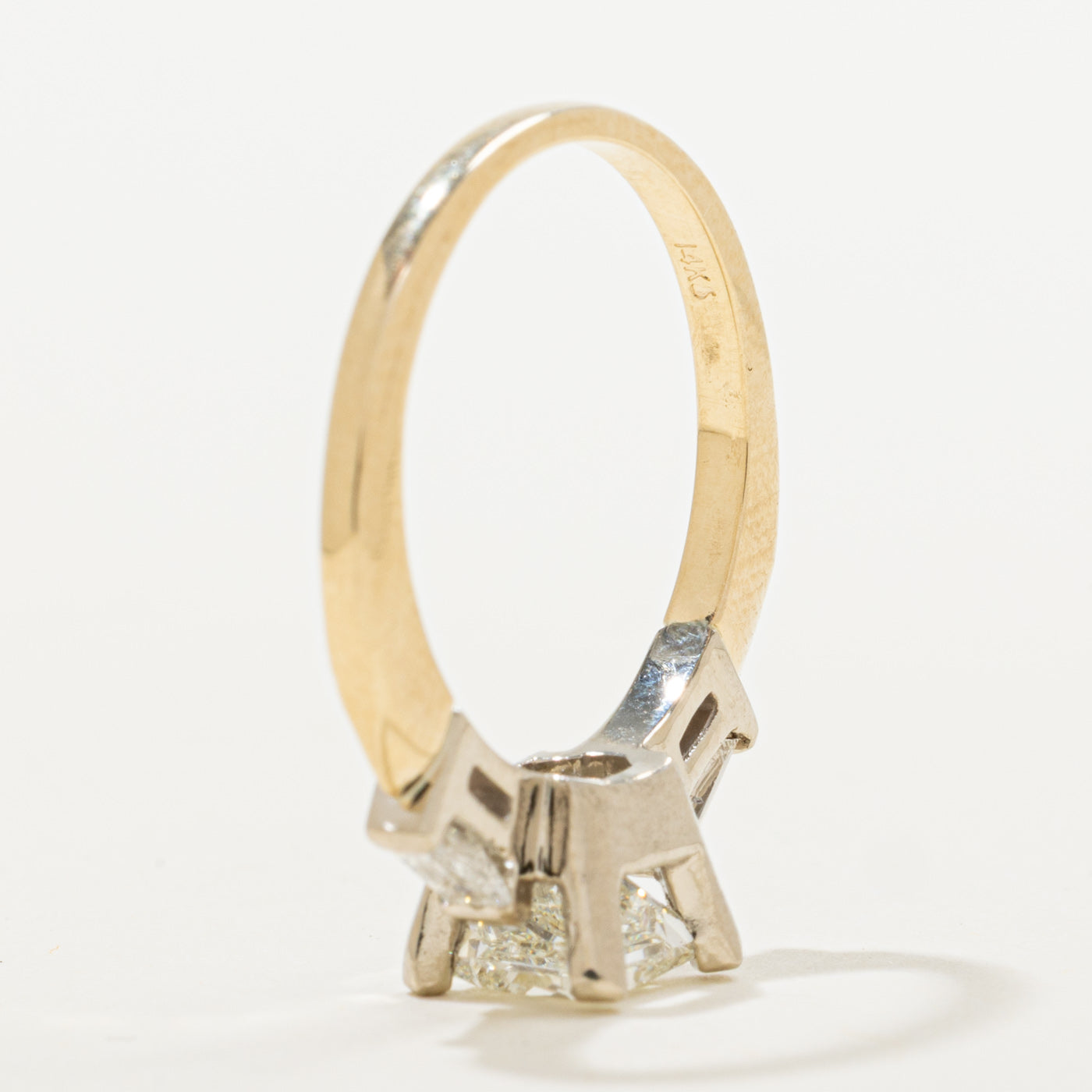 '100 Ways' 14k Two Tone Princess Diamond Accented Ring | 1.01ct I2 H/I, 0.20ct | SZ 5.75
