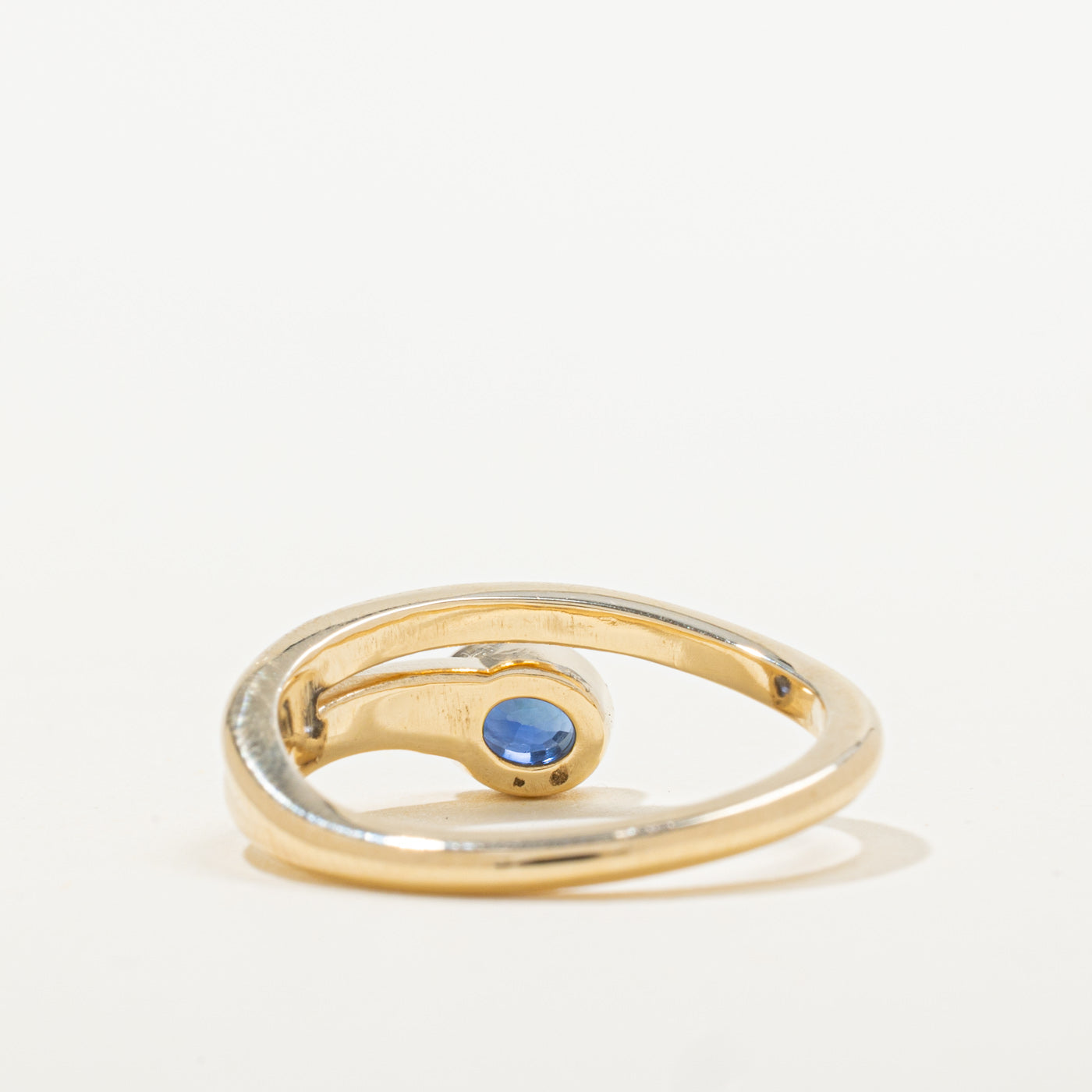 '100 Ways' 10k Yellow Gold Crossover Sapphire Ring | 0.40ct | SZ 6.75
