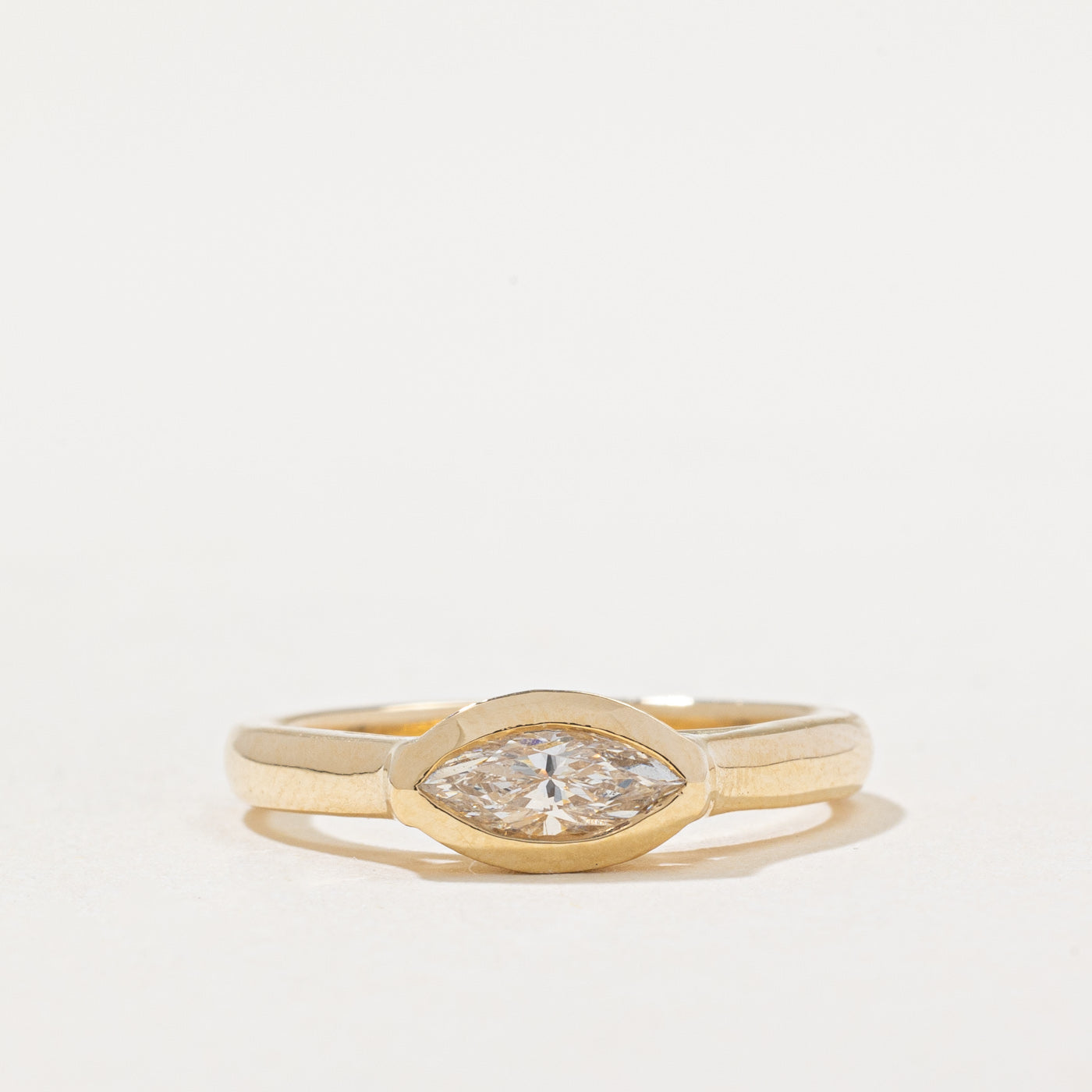 '100 Ways' GIA Certified Bezel Set Marquise Cut Diamond Ring | 0.46ct | SZ 5.25 |