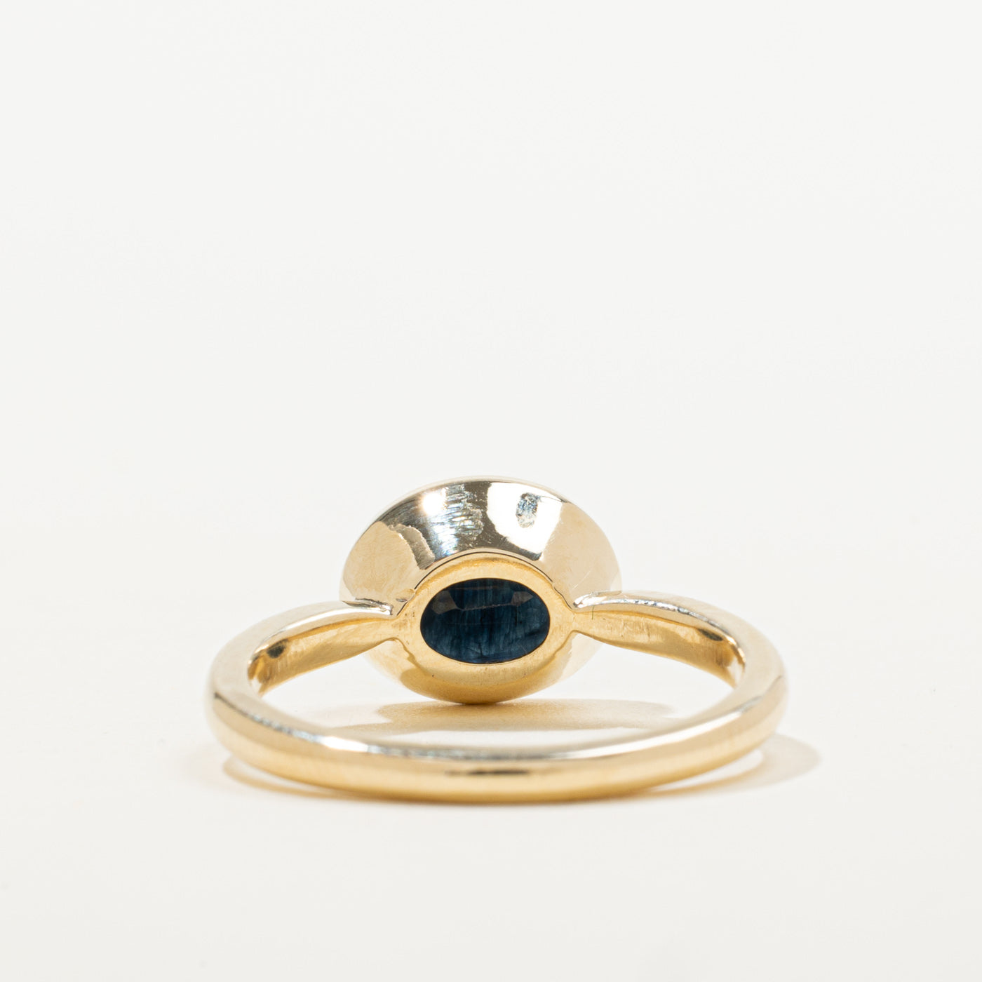 '100 Ways' 14k Yellow Gold East West Bezel Set Sapphire Ring | 2.25ct | SZ 6.75