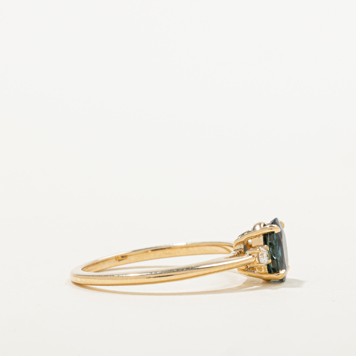 '100 Ways' 14k Yellow Gold Sapphire & Diamond Accented Ring | 1.08ct, 0.20ctw | SZ 7