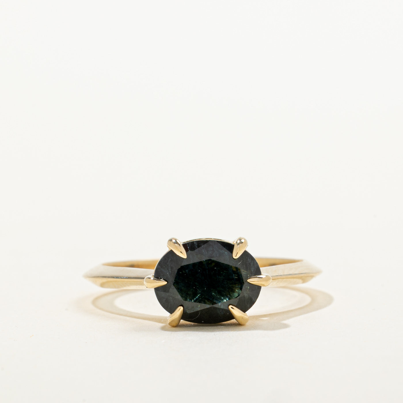 '100 Ways' 10k Yellow Gold East West Claw Prong Sapphire Ring | 2.15ct | SZ 7