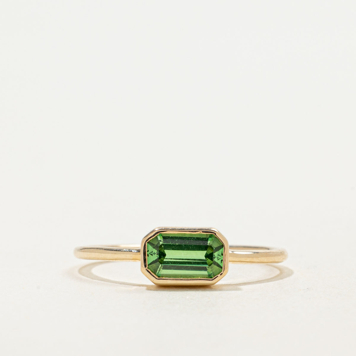 '100 Ways' 9k Yellow Gold East West Tsavorite Garnet Ring | 0.57ct | SZ 5.75