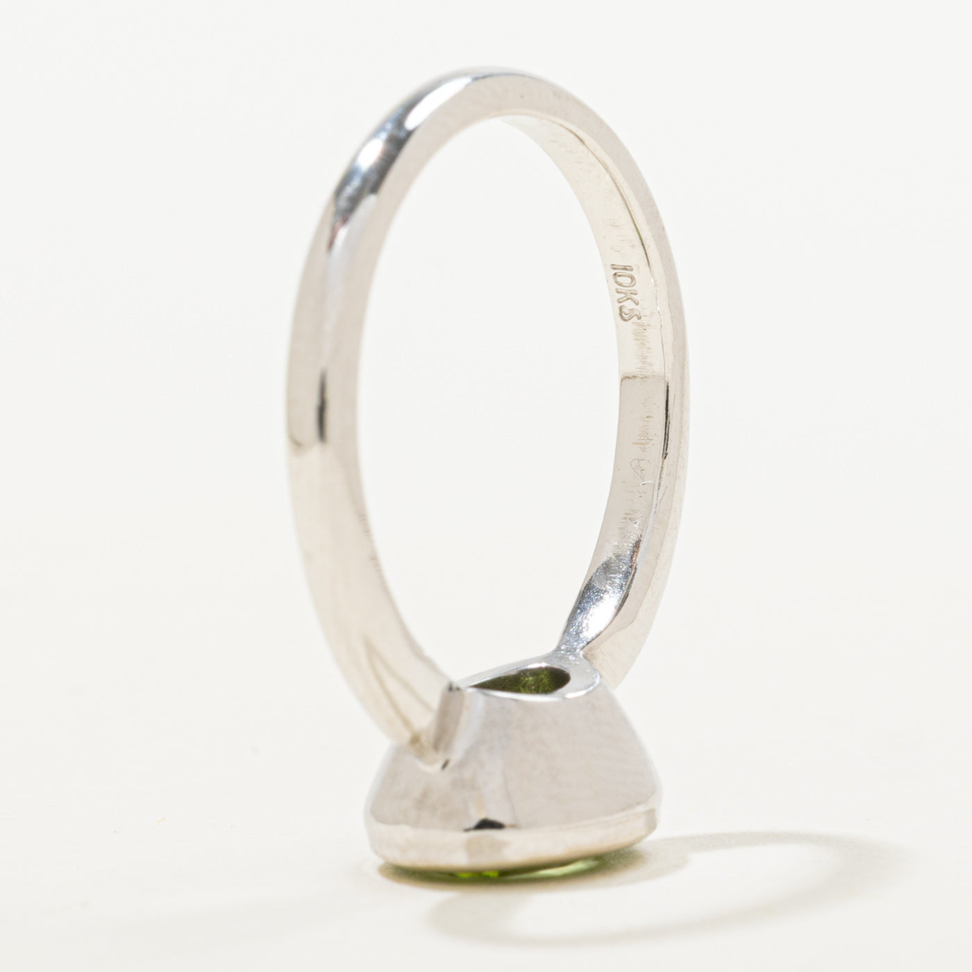 100 Ways' 10k White Gold East West Bezel Set Peridot Ring | 1.82ct | SZ 6.75