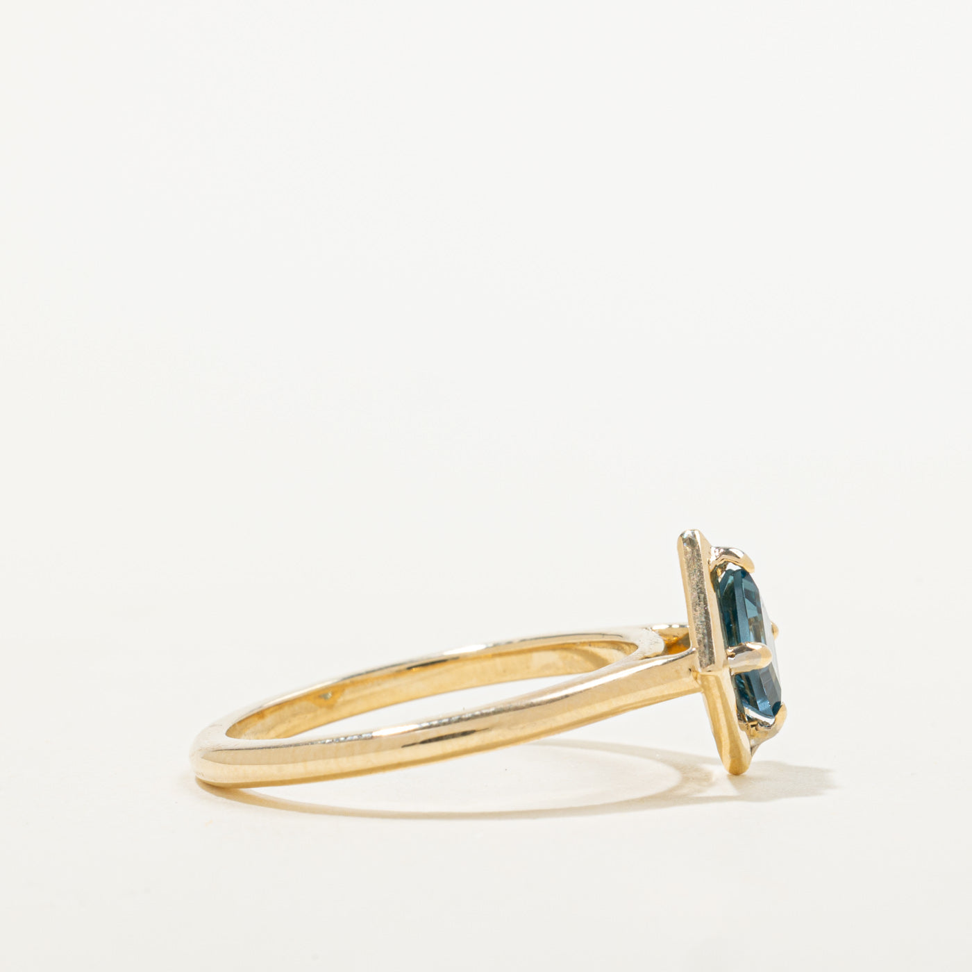 '100 Ways' 10k Yellow Gold Solitaire Square Cut Topaz Ring  | 0.82ct | SZ 7