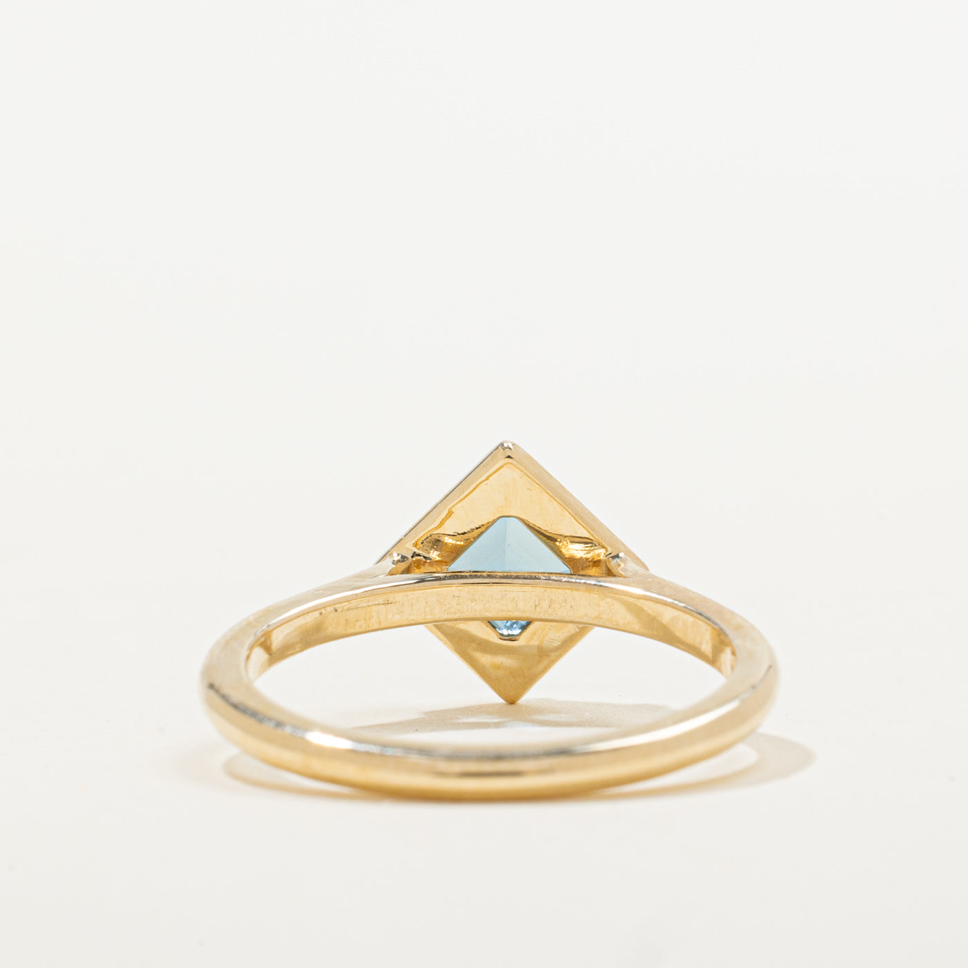 '100 Ways' 10k Yellow Gold Solitaire Square Cut Topaz Ring  | 0.82ct | SZ 7