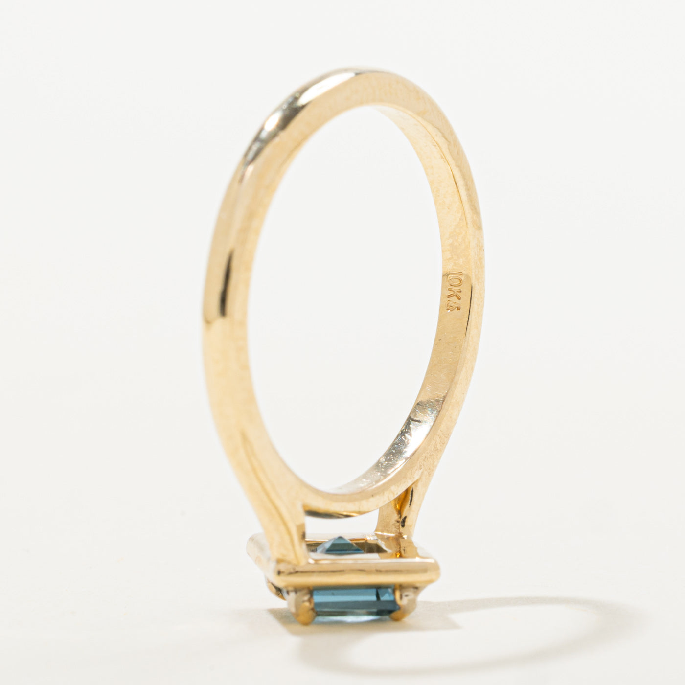 '100 Ways' 10k Yellow Gold Solitaire Square Cut Topaz Ring  | 0.82ct | SZ 7