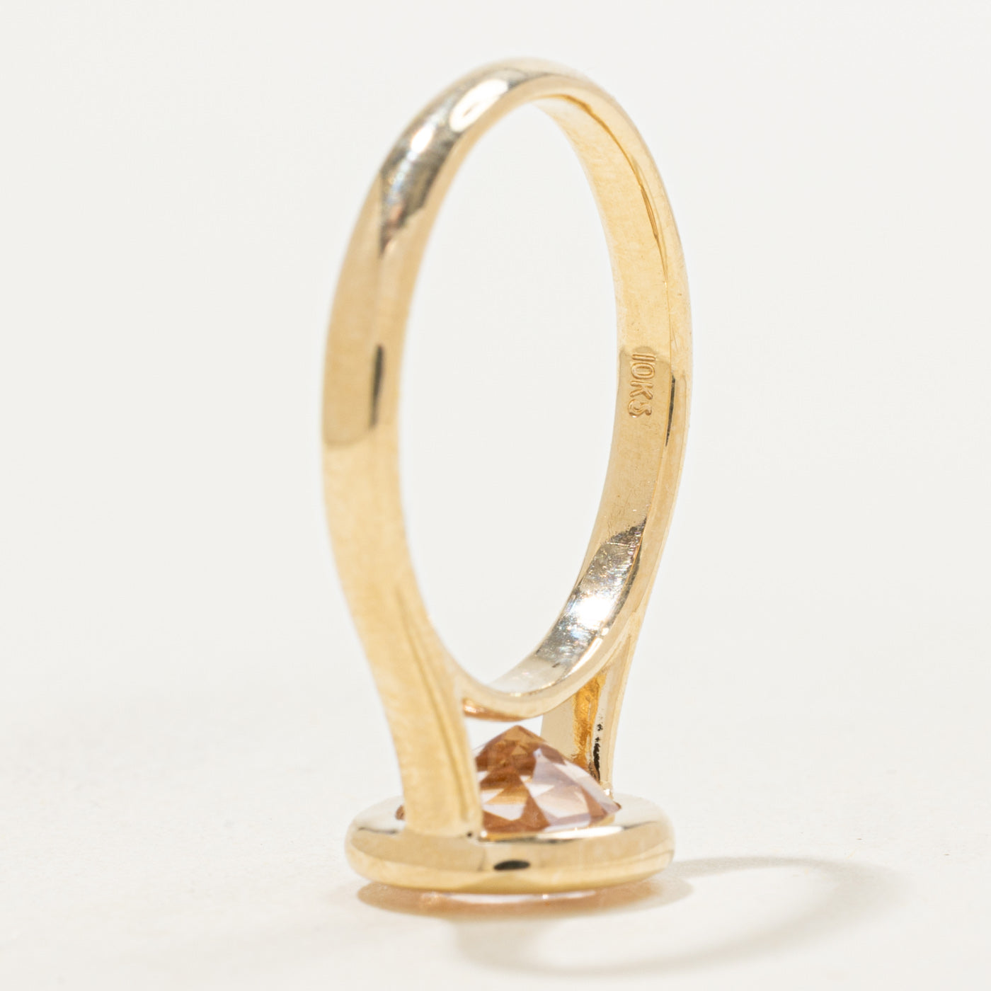 '100 Ways' 10k Yellow Gold Bezel Set Morganite Ring | 1.70ct | SZ 7
