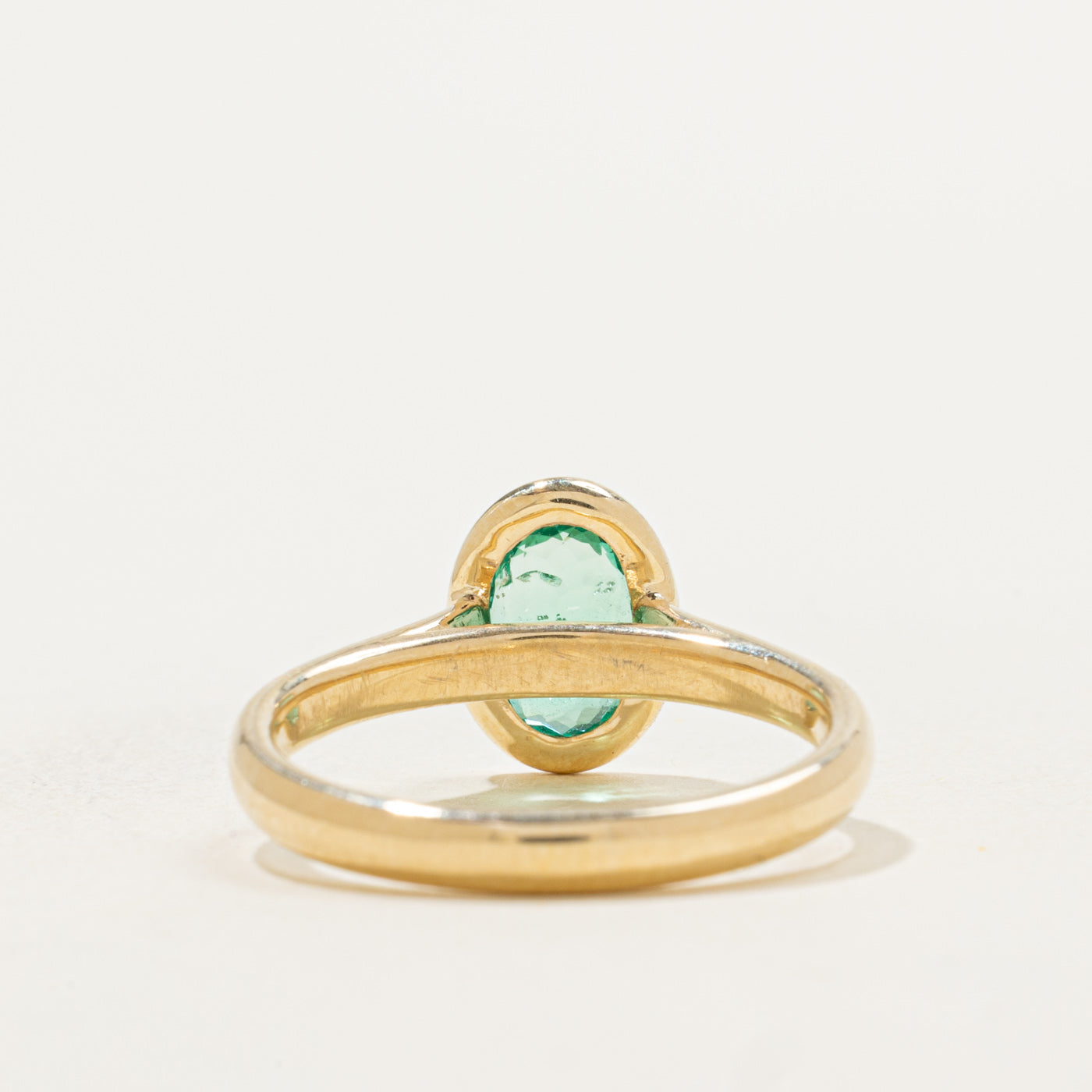 '100 Ways' 14k Yellow Gold Bezel Set Emerald Ring | 1.21ct | SZ 7