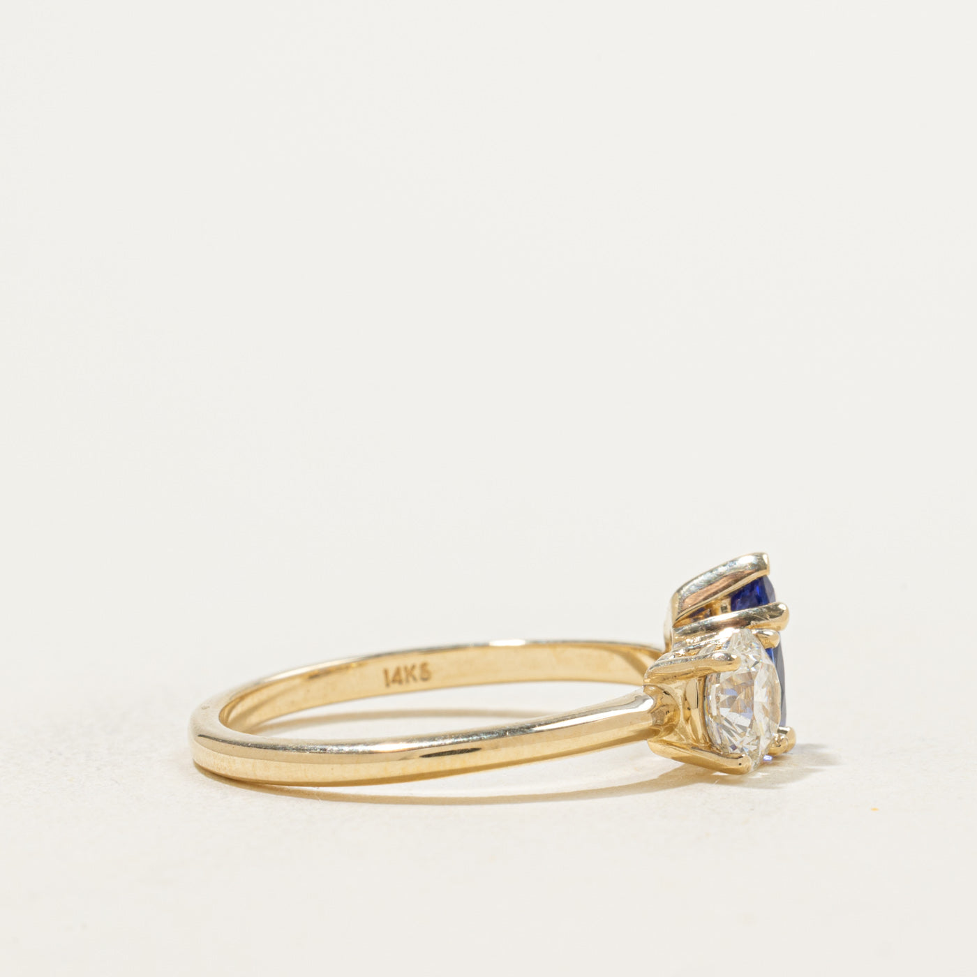 '100 Ways' 14k Toi et Moi Diamond & Tanzantite Ring | 0.85ct, 0.61ct | SZ 7