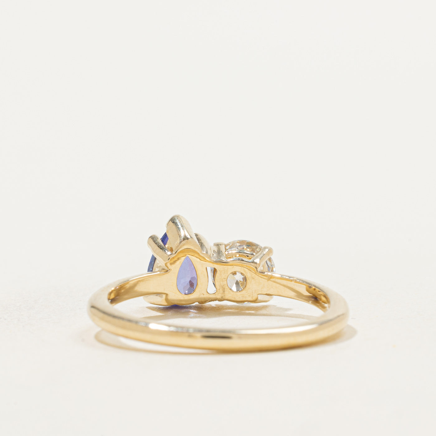 '100 Ways' 14k Toi et Moi Diamond & Tanzantite Ring | 0.85ct, 0.61ct | SZ 7