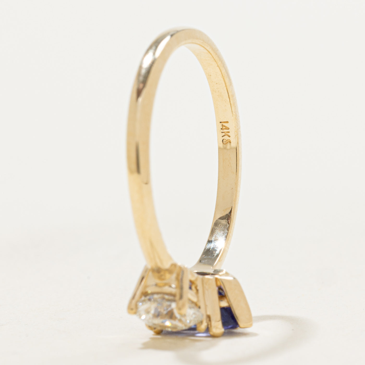 '100 Ways' 14k Toi et Moi Diamond & Tanzantite Ring | 0.85ct, 0.61ct | SZ 7