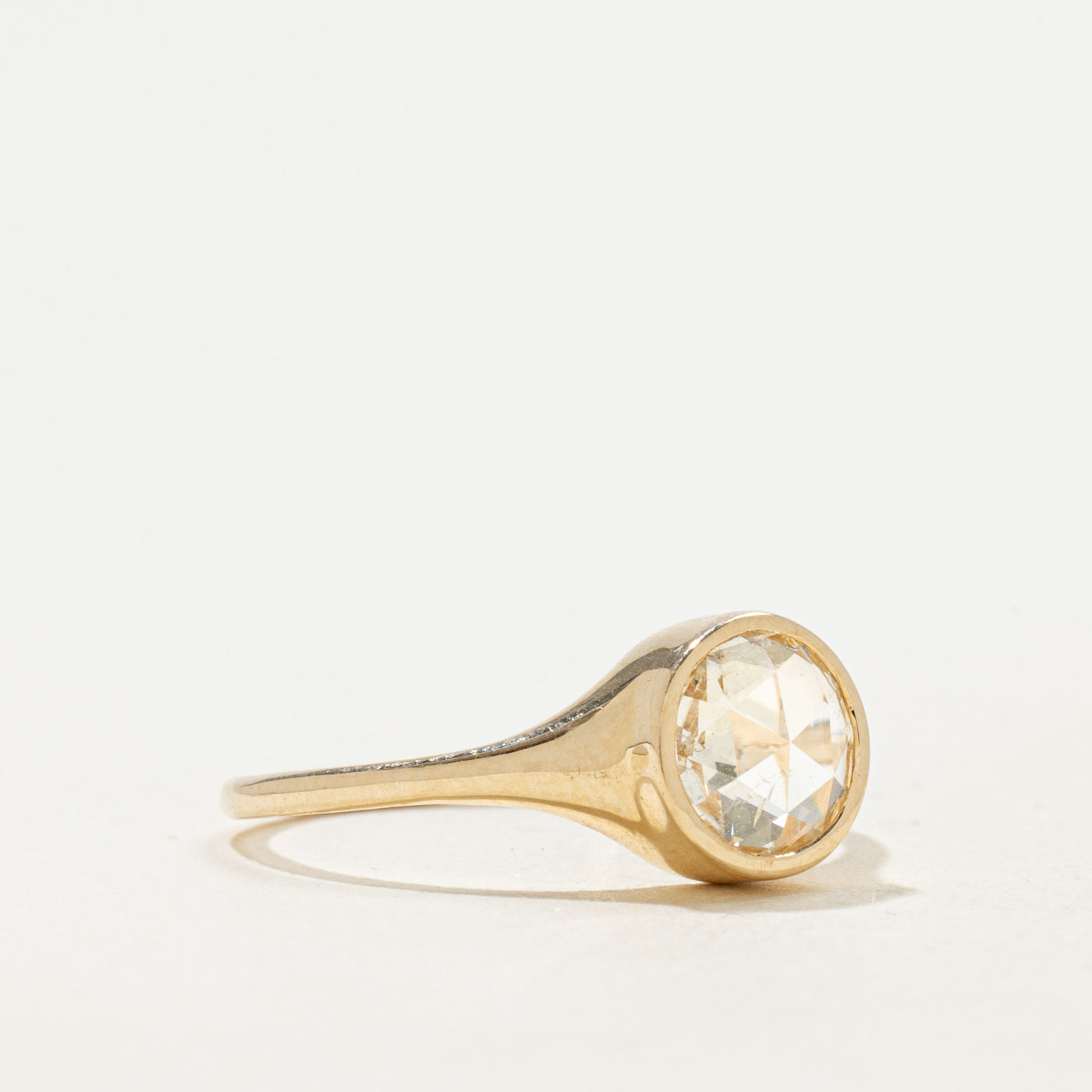 '100 Ways' 9k Yellow Gold Rose Cut Diamond Signet Ring | 0.65ct I1 H | SZ 7