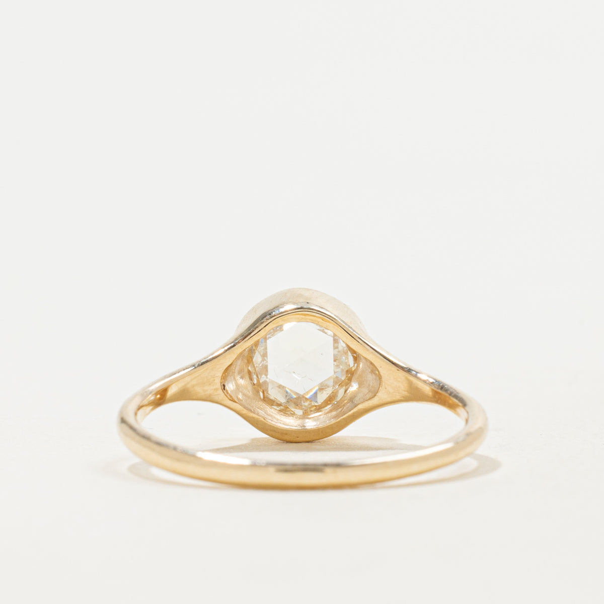 '100 Ways' 9k Yellow Gold Rose Cut Diamond Signet Ring | 0.65ct I1 H | SZ 7