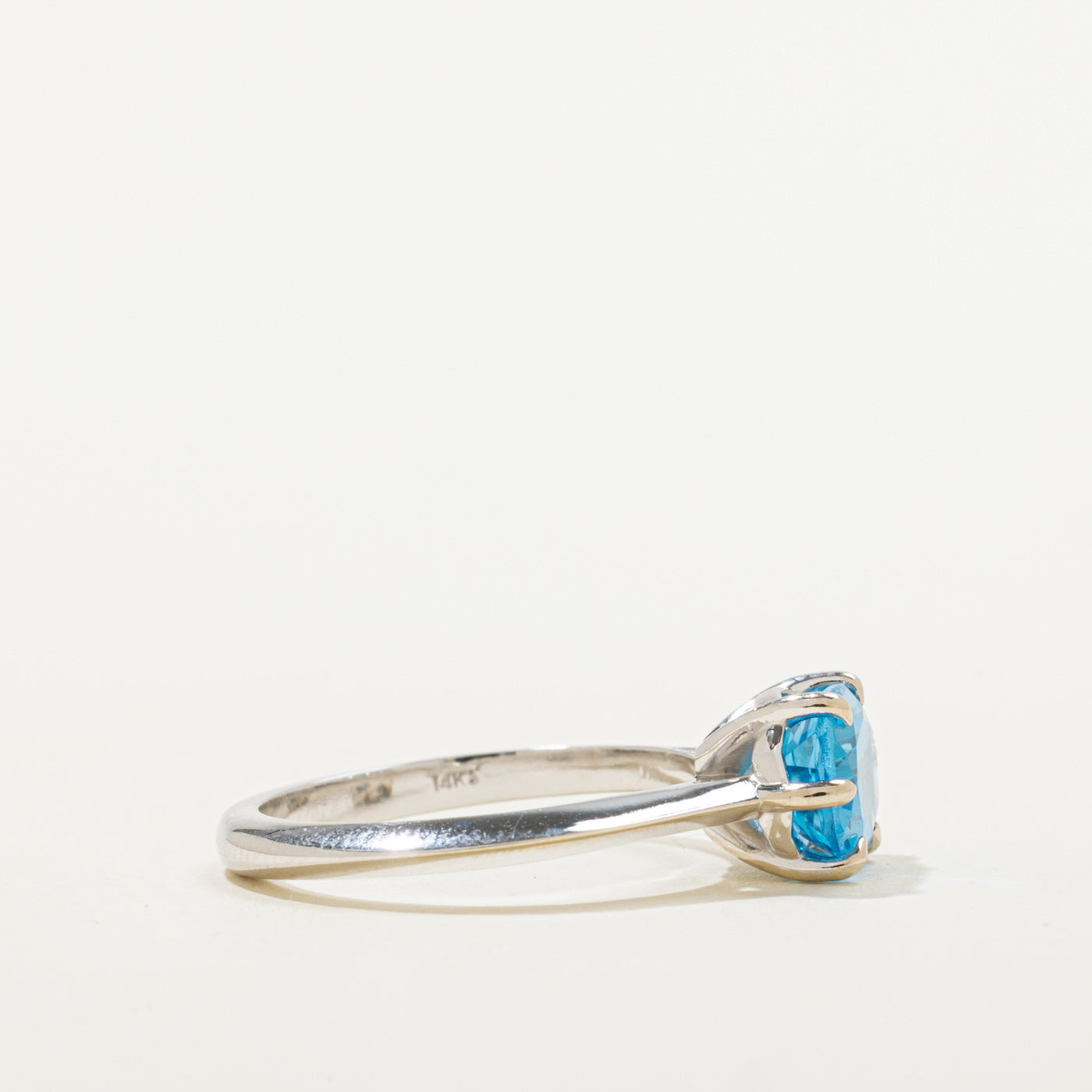 '100 Ways' 14k White Gold East West Claw Set Topaz Ring | 2.13ct | SZ 7