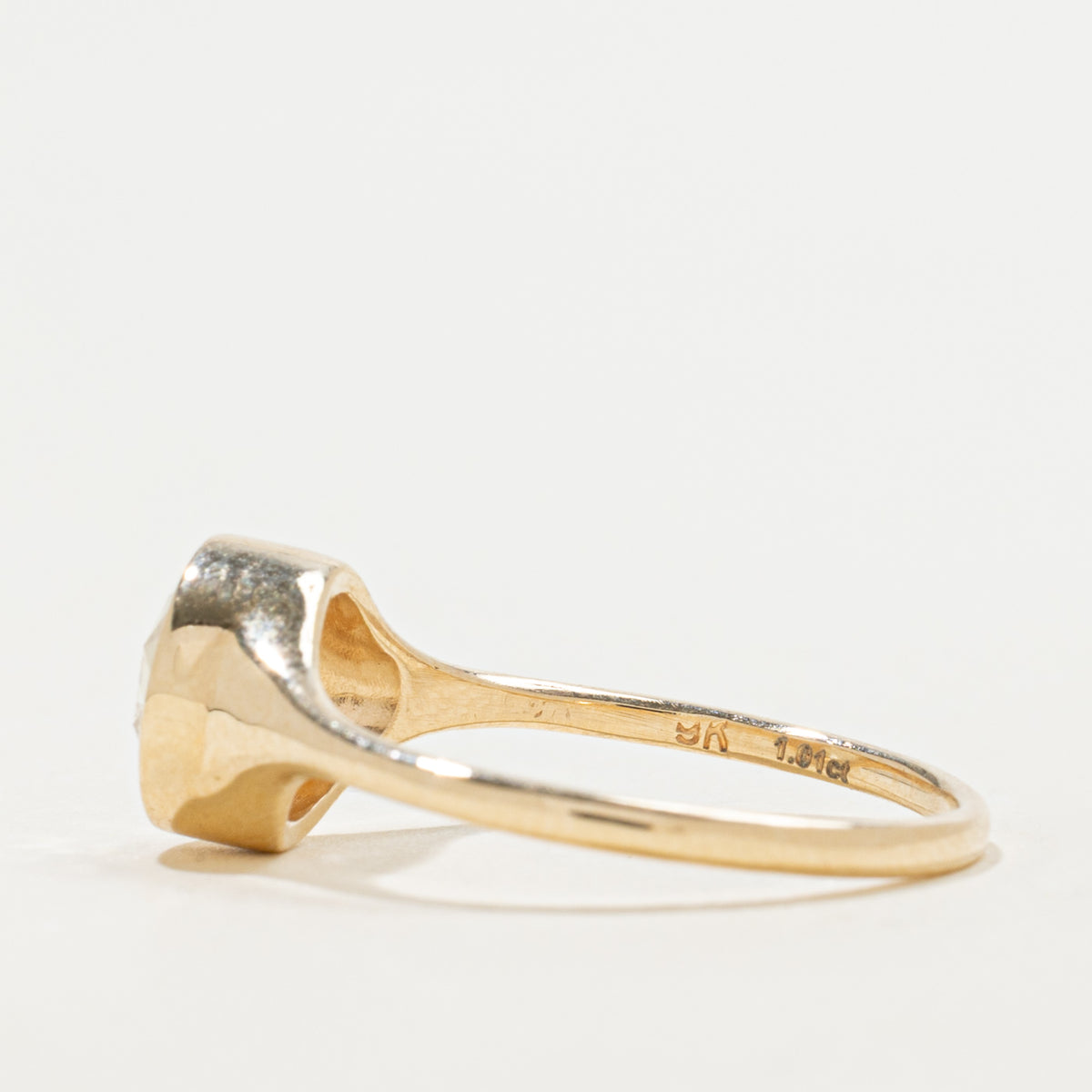'100 Ways' 9k Yellow Gold Rose Cut Diamond Signet Ring | 0.65ct I1 H | SZ 7