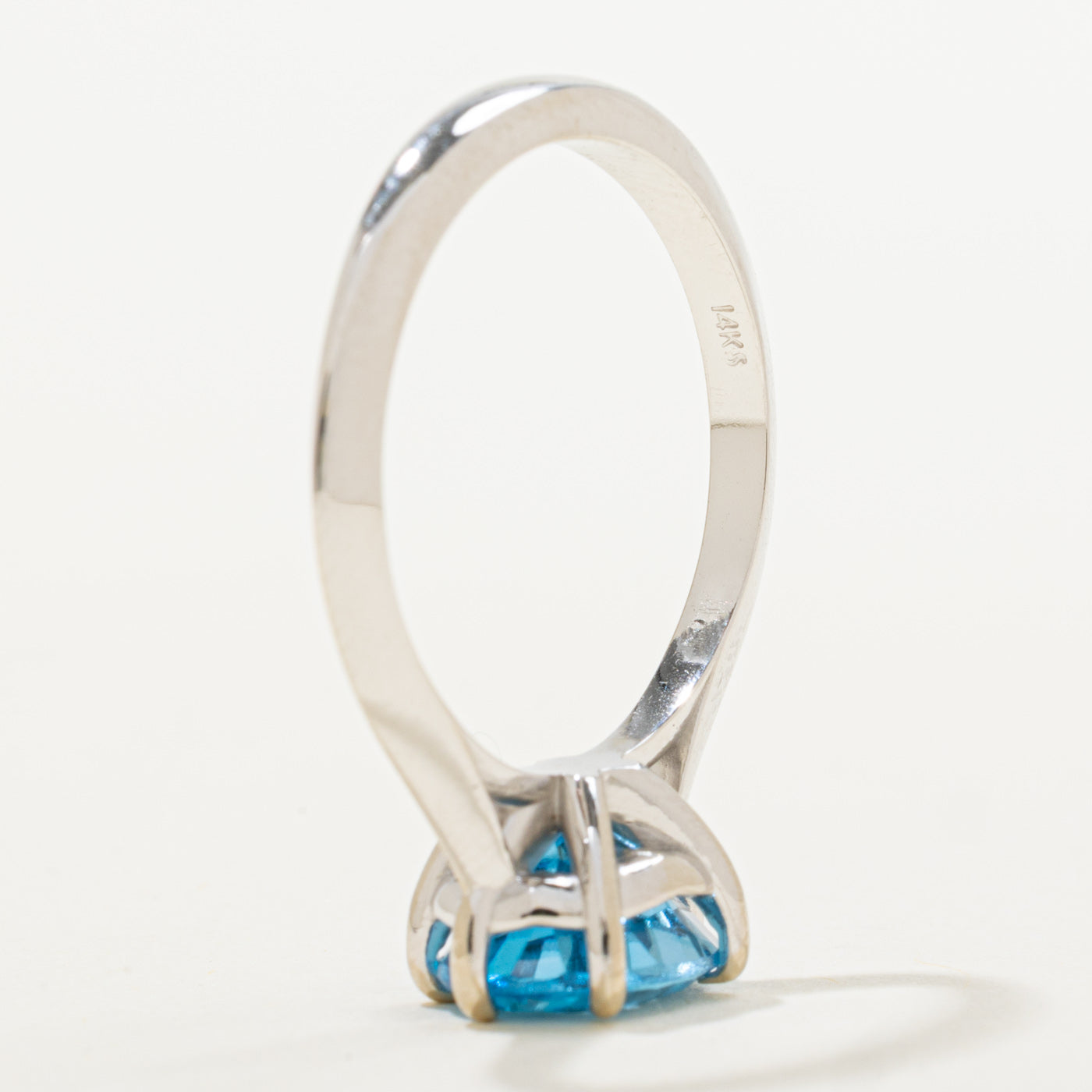 '100 Ways' 14k White Gold East West Claw Set Topaz Ring | 2.13ct | SZ 7