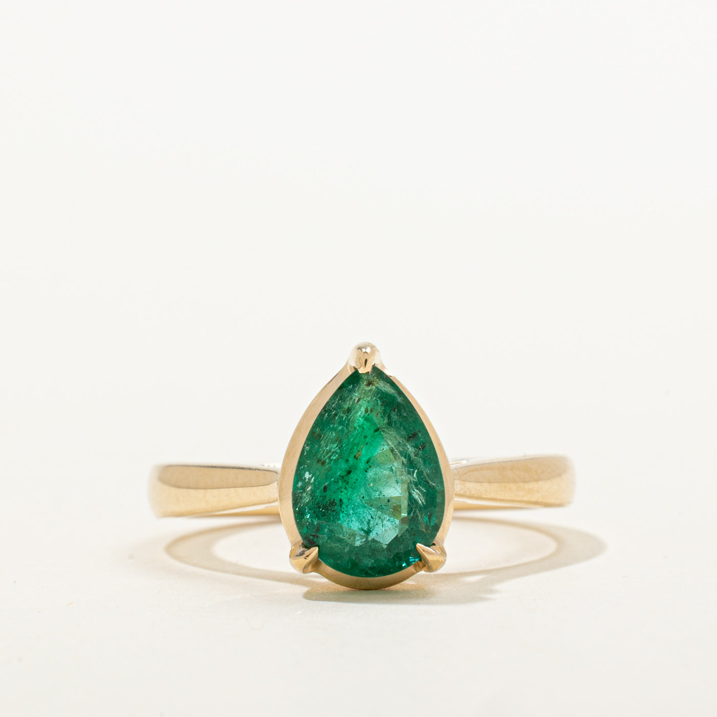 '100 Ways' 14k Yellow Gold Pear Cut Emerald Ring | 1.66ct | SZ 7