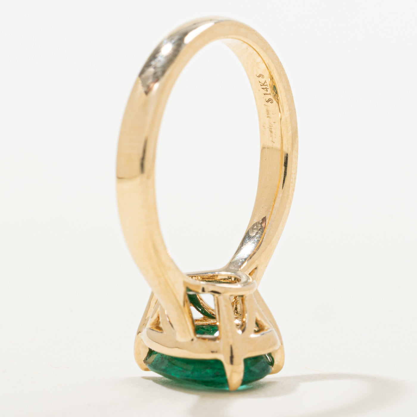 '100 Ways' 14k Yellow Gold Pear Cut Emerald Ring | 1.66ct | SZ 7