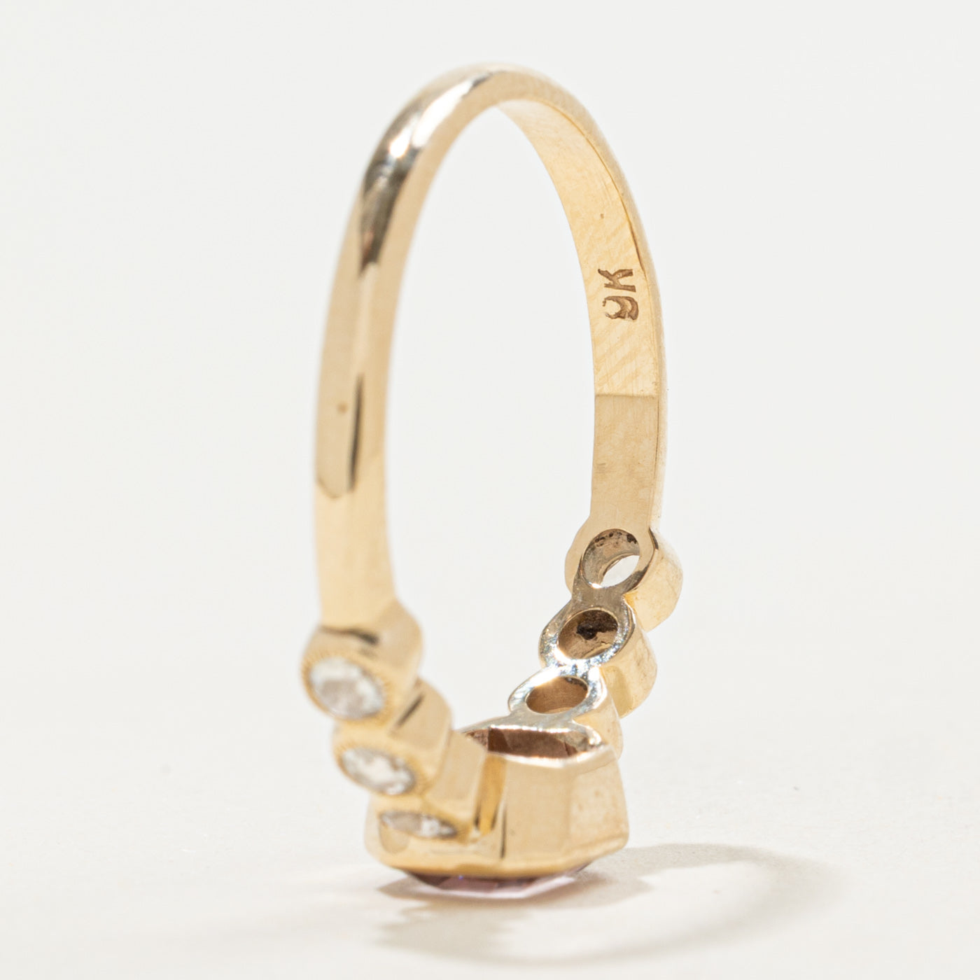 '100 Ways' 9k Yellow Gold Spinel & Rose Cut Diamond Ring | 0.98ct, 0.15ctw | SZ 7