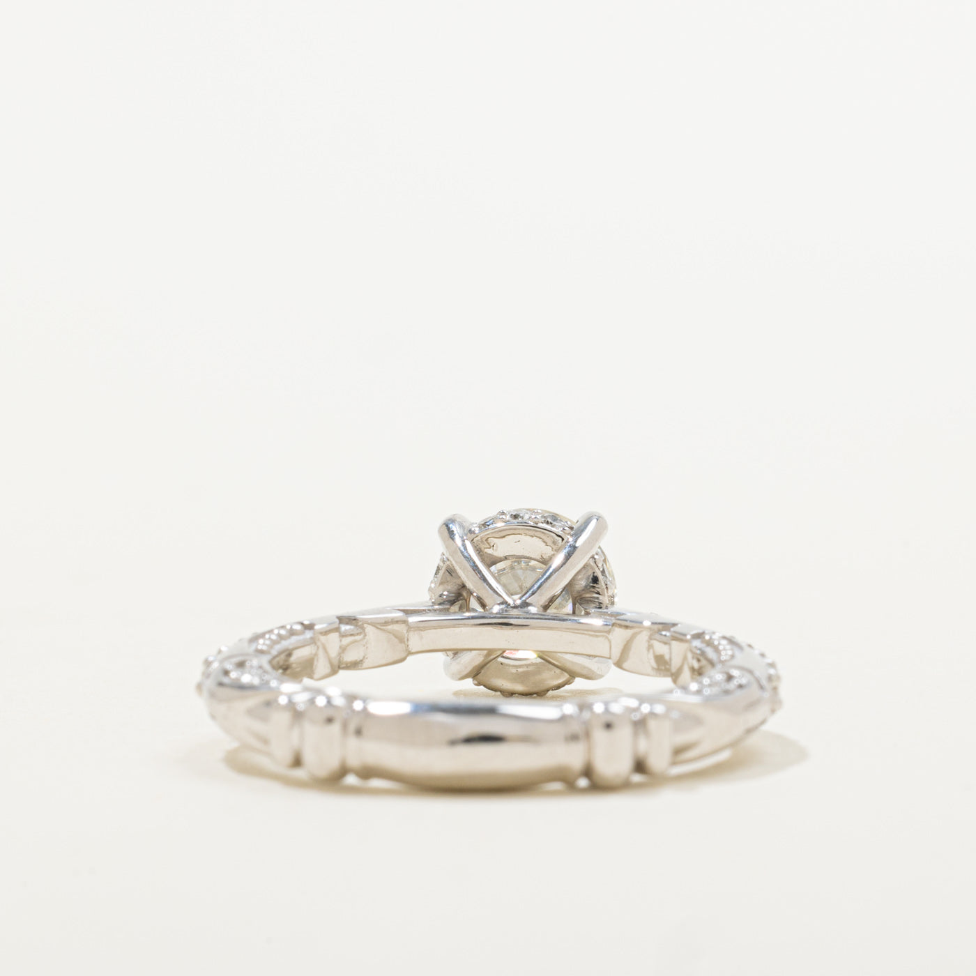 '100 Ways x Anton Pavlenko Design' 18k White Gold Old European Diamond Accented Ring | 1.60ct VVS1 I VG, 0.25ctw | SZ 6.75