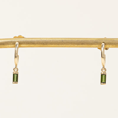 100 Ways' Tourmaline Charm Hoop Earrings | 0.24ctw |