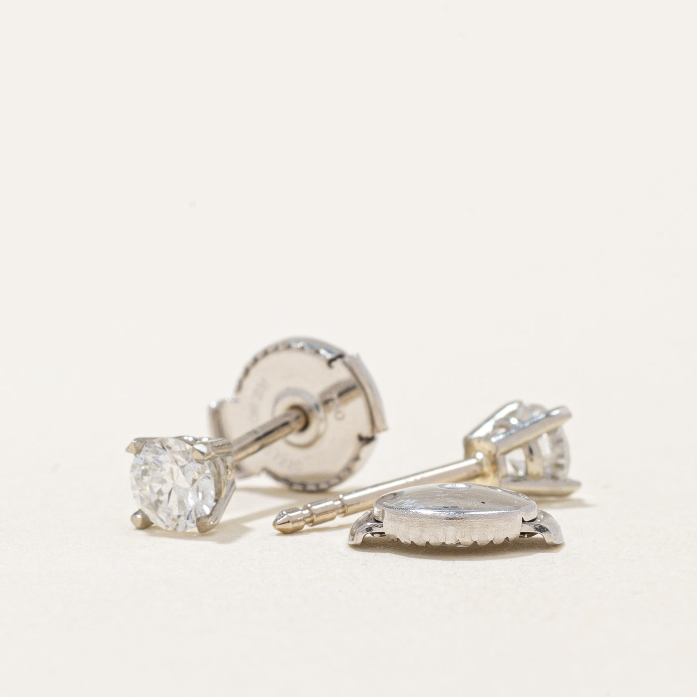 100 Ways' Diamond Stud Earrings With Eagle Claws and Guardian Backs | 0.36ctw |