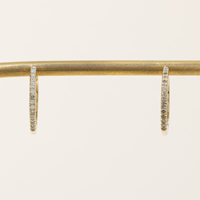 '100 Ways' Diamond Hoop Yellow Gold  Earrings 18mm | 0.25ctw |