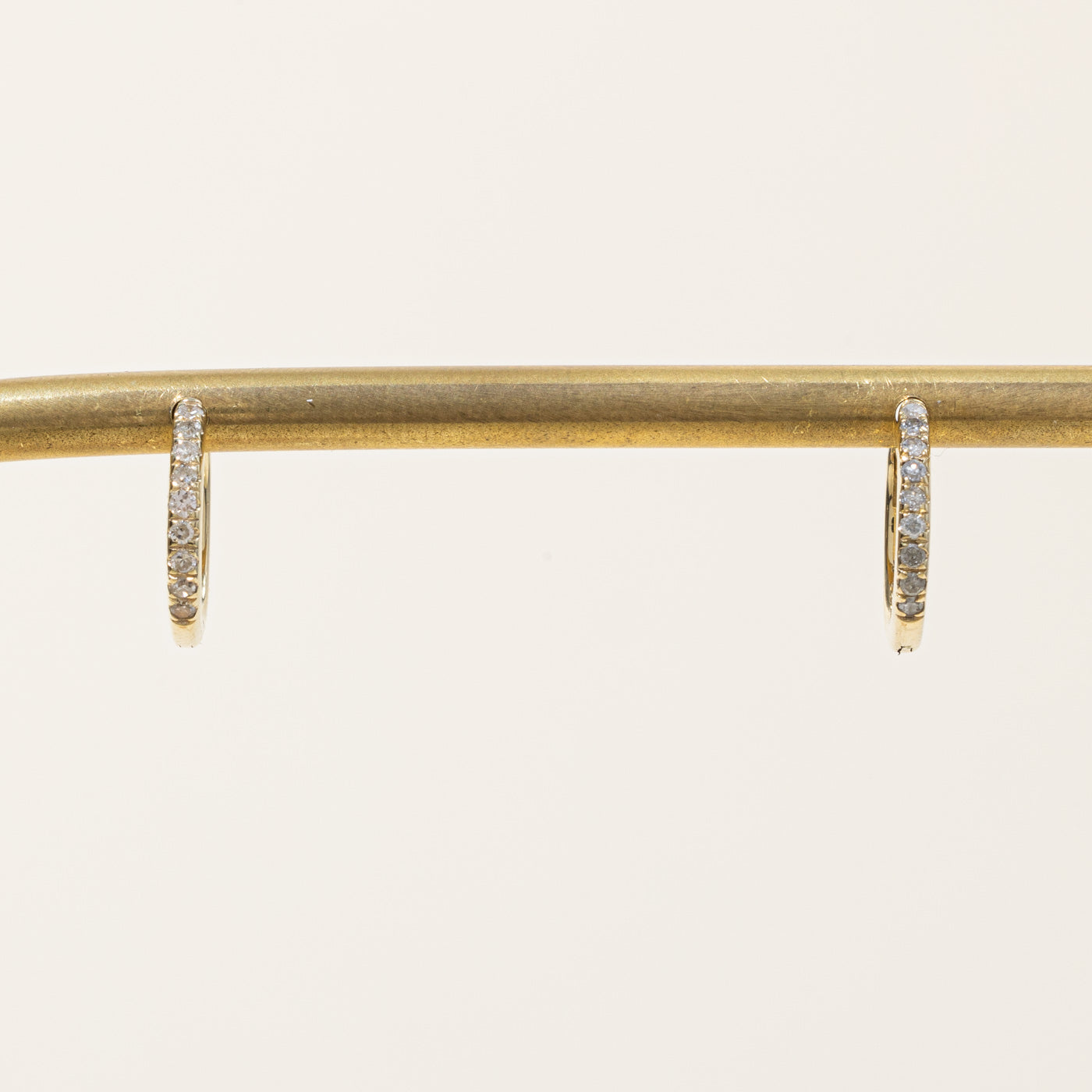'100 Ways' Yellow Gold Diamond Hoop Earrings 12mm | 0.14ctw |