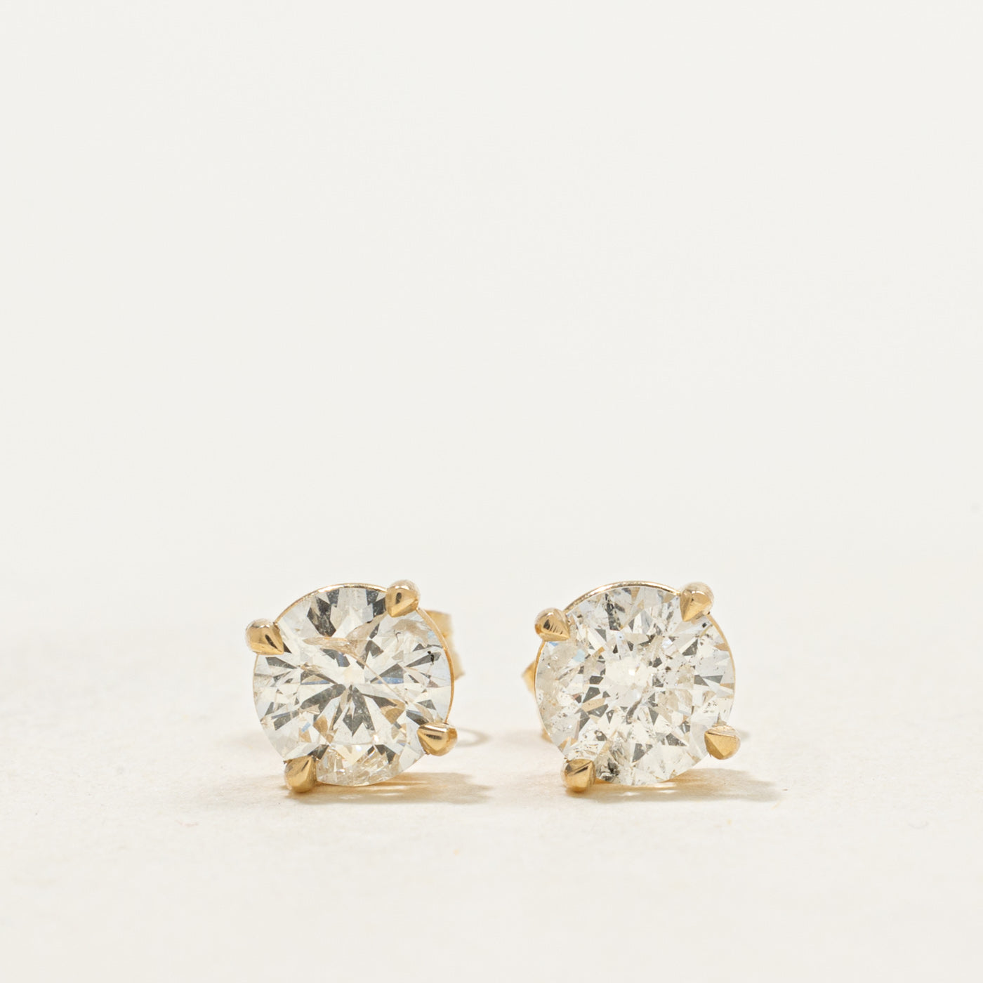 '100 Ways' Signature Eagle Claw Diamond Studs | 1.46ctw I2 I