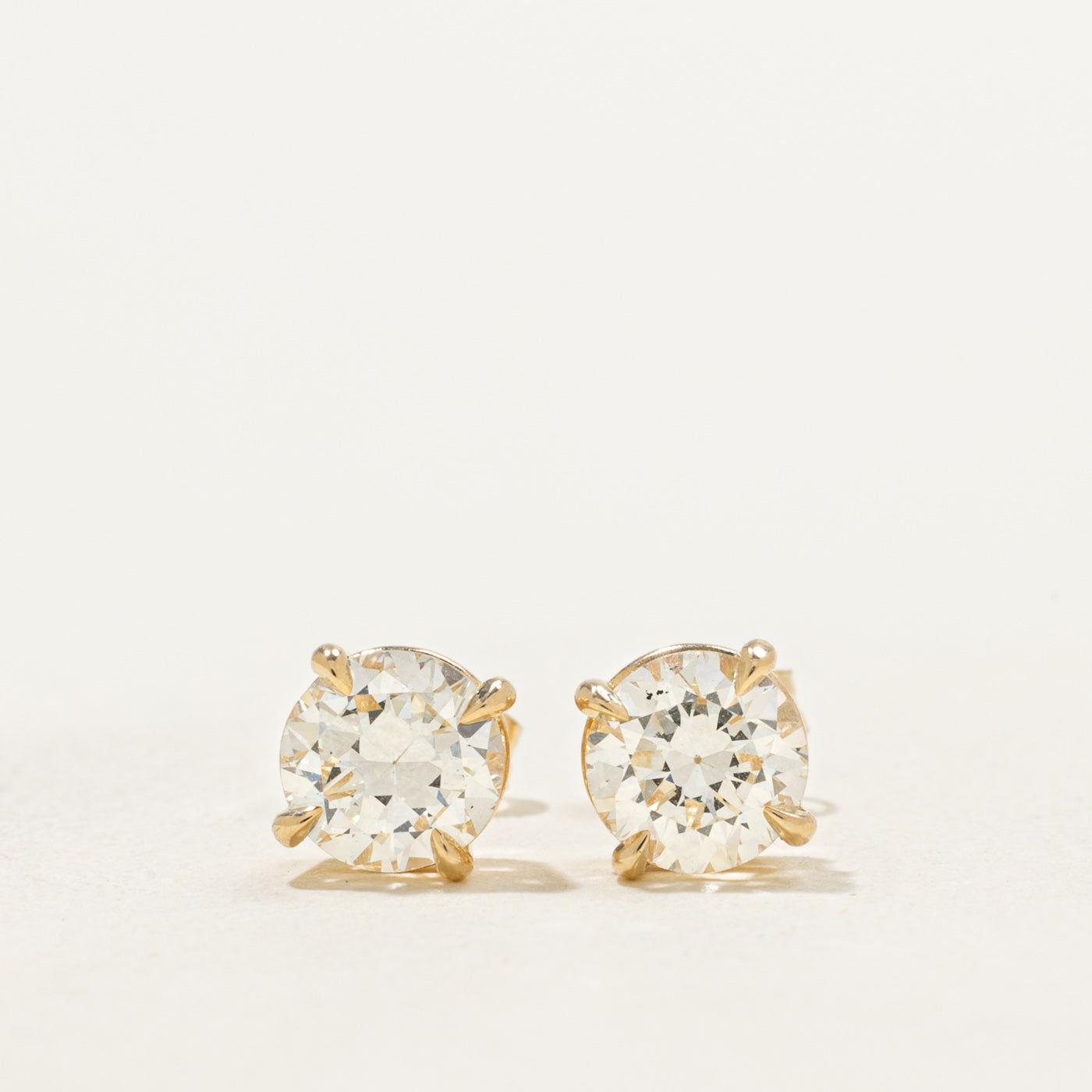 '100 Ways' Signature Eagle Claw Transiotional Cut Diamond Stud Earrings | 1.78ctw VS2/SI1 H/I