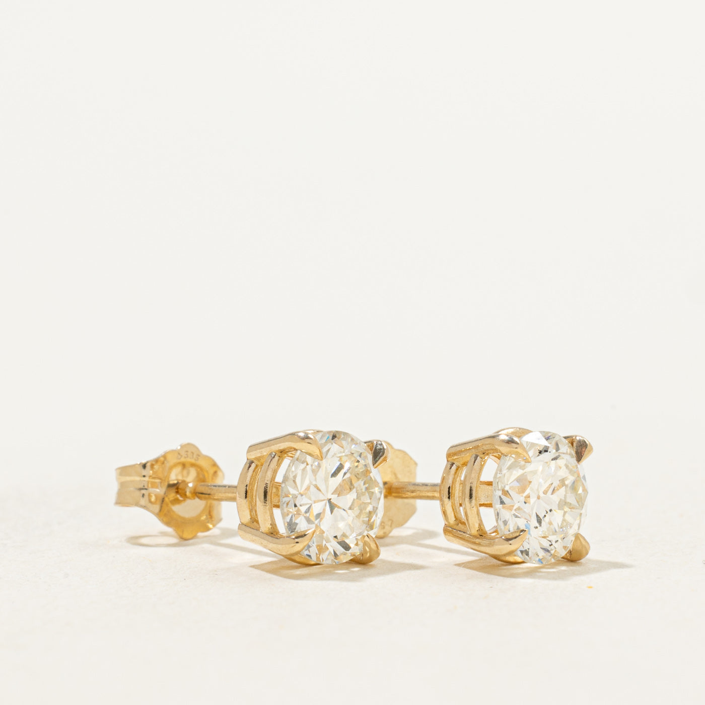 '100 Ways' Signature Eagle Claw Transiotional Cut Diamond Stud Earrings | 1.78ctw VS2/SI1 H/I