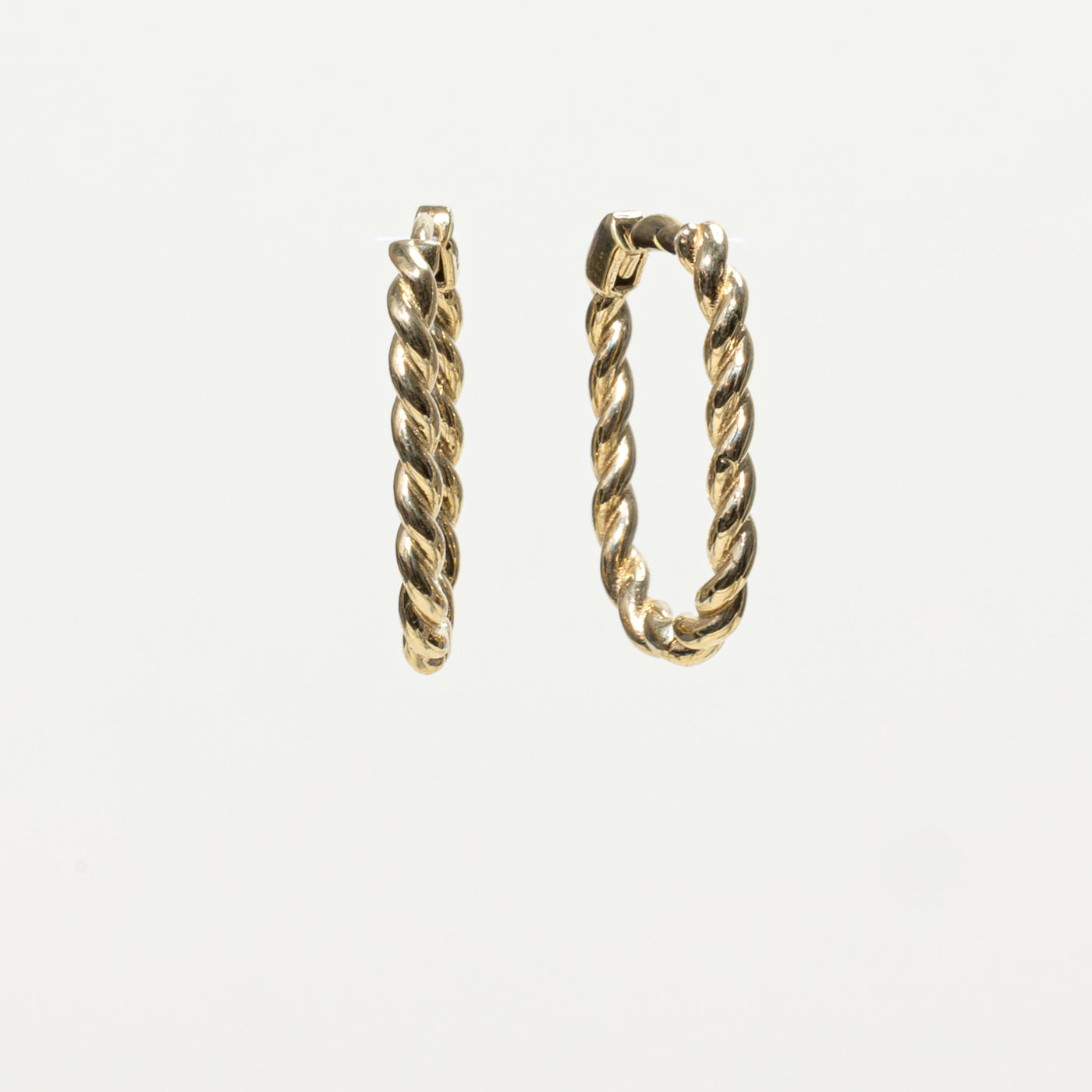 '100 Ways' 10k Yellow Gold Rope Twisted Hoops