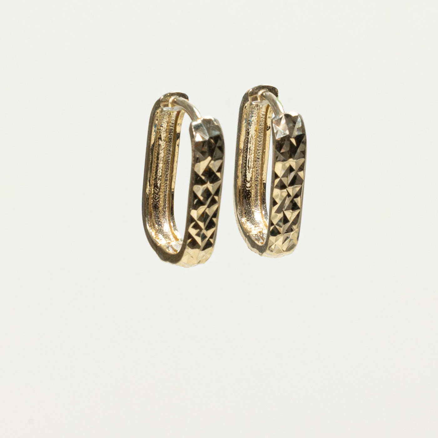 '100 Ways' 10k Yellow Gold Diamond Cut Hoops