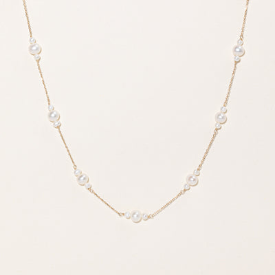 '100 Ways' White Freshwater Pearl Necklace | 16