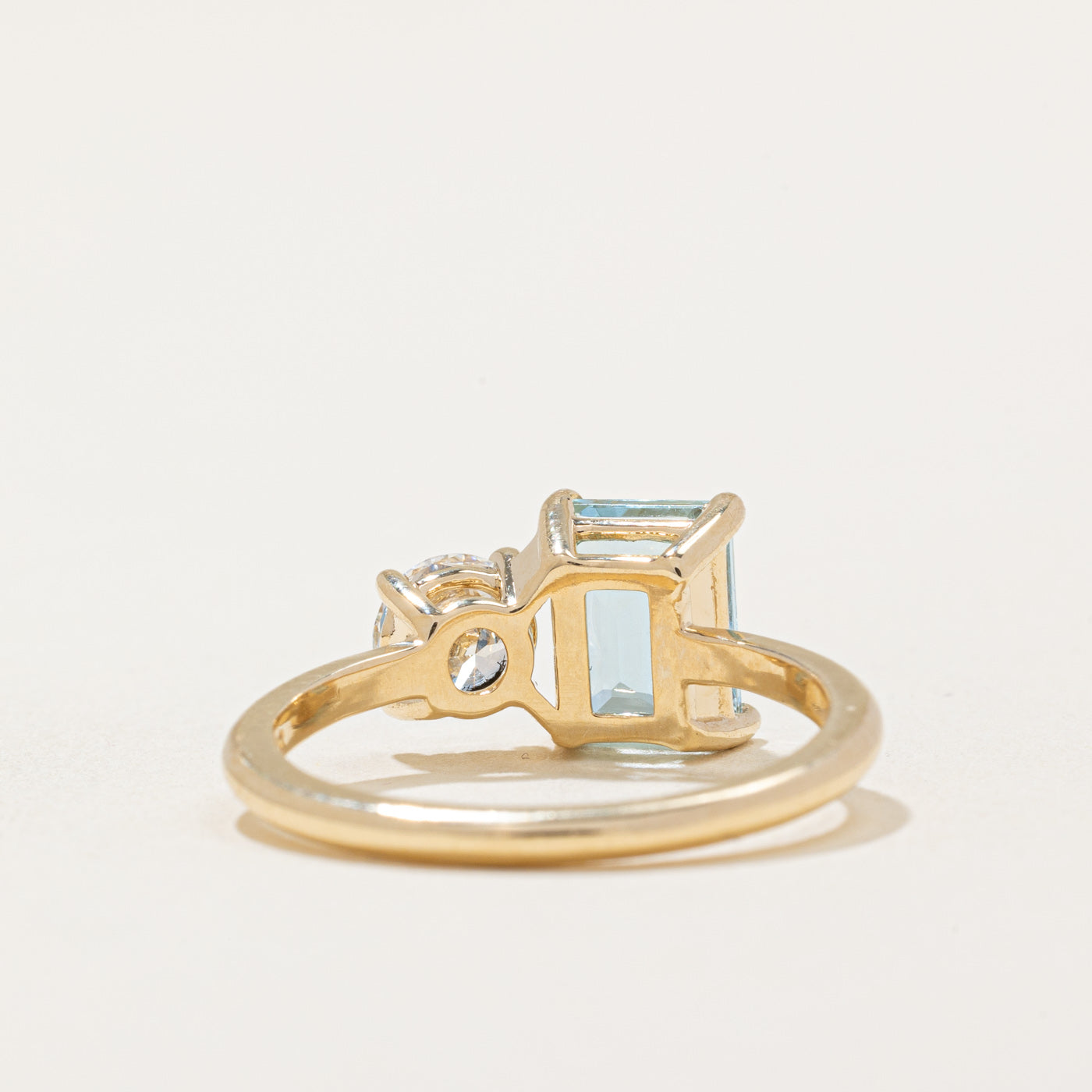 Bague Toi et Moi Aigue-marine et Diamants 100 Ways | 1,30 ct, 0,54 ct | Taille 6,75 | 