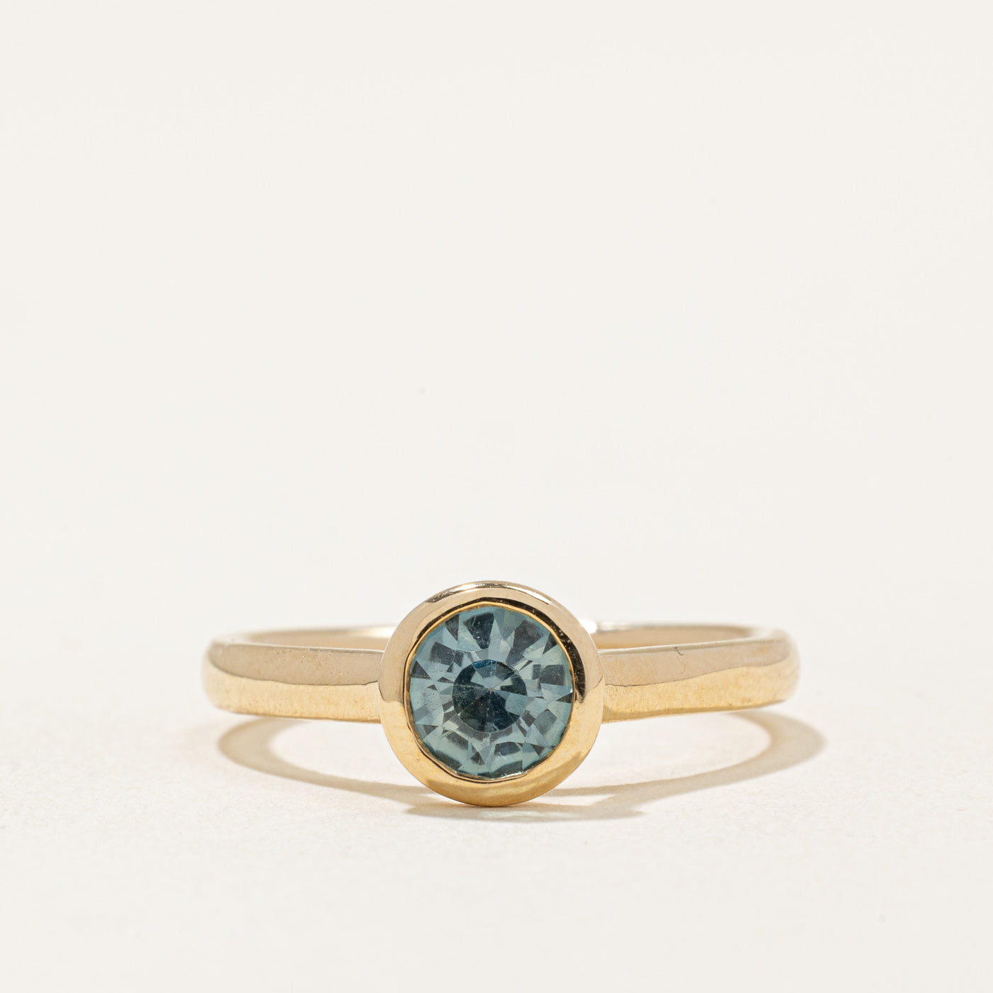 100 Ways' Teal Sapphire Bezel Set Ring | 0.88ct | SZ 6.75 |