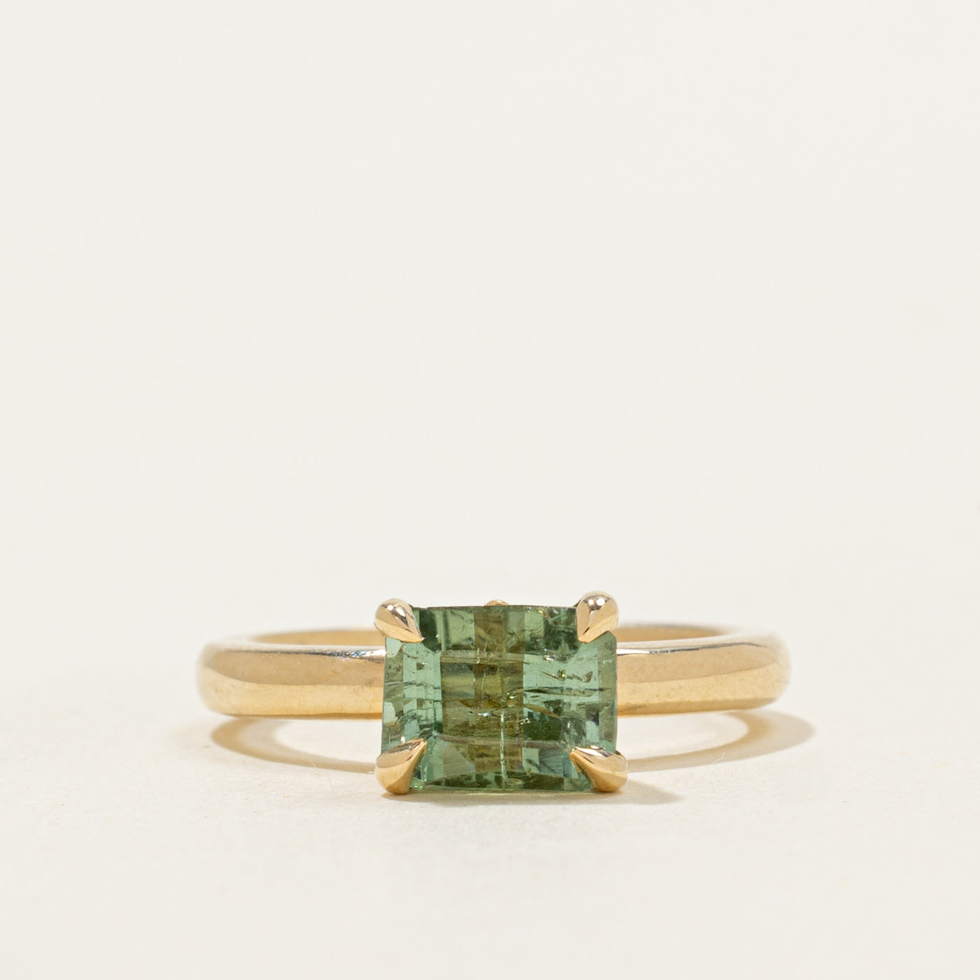 '100 Ways' 14k East West Green Tourmaline Ring | 1.45ct | SZ 5